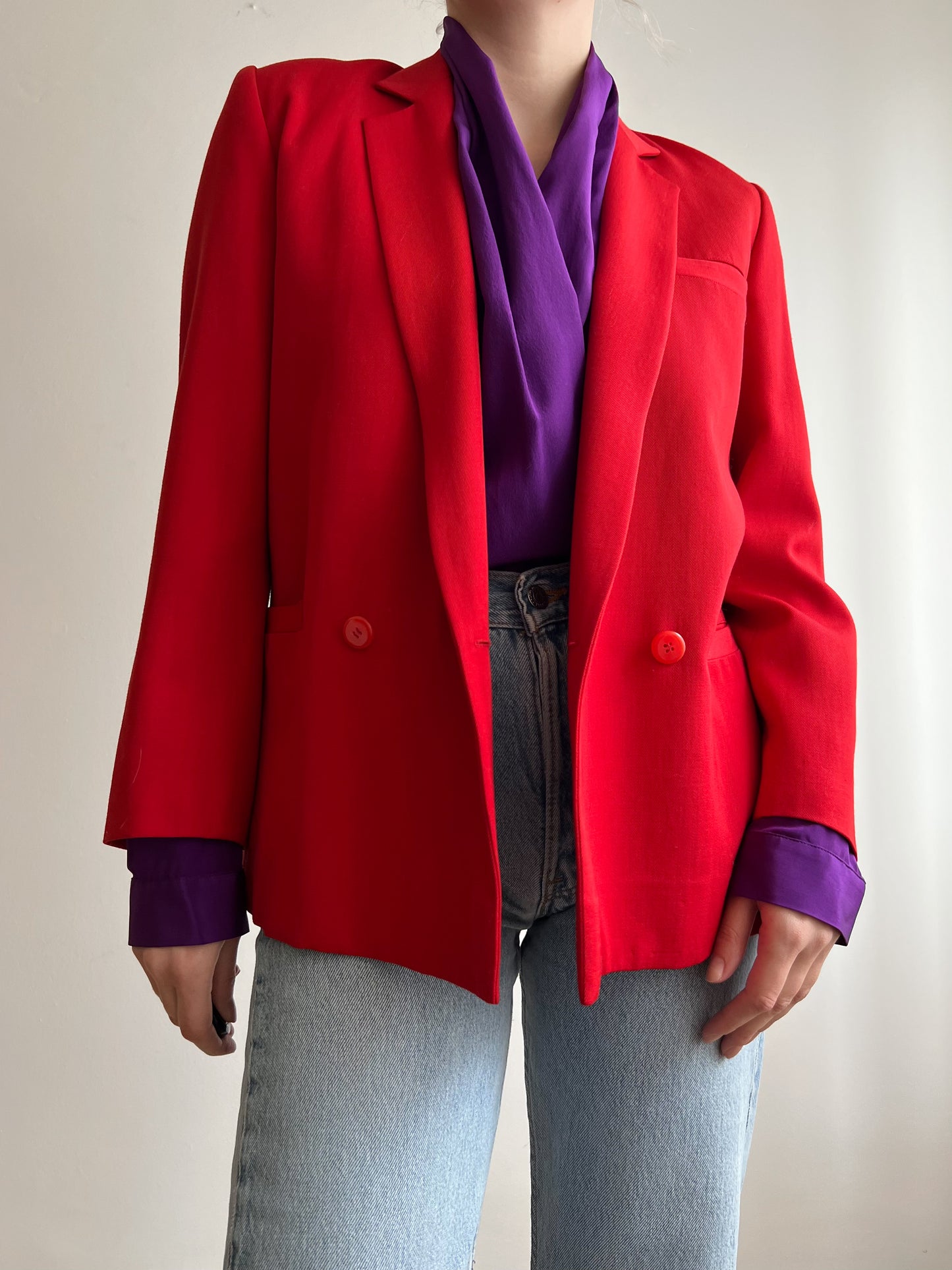 Blazer rosso in lana