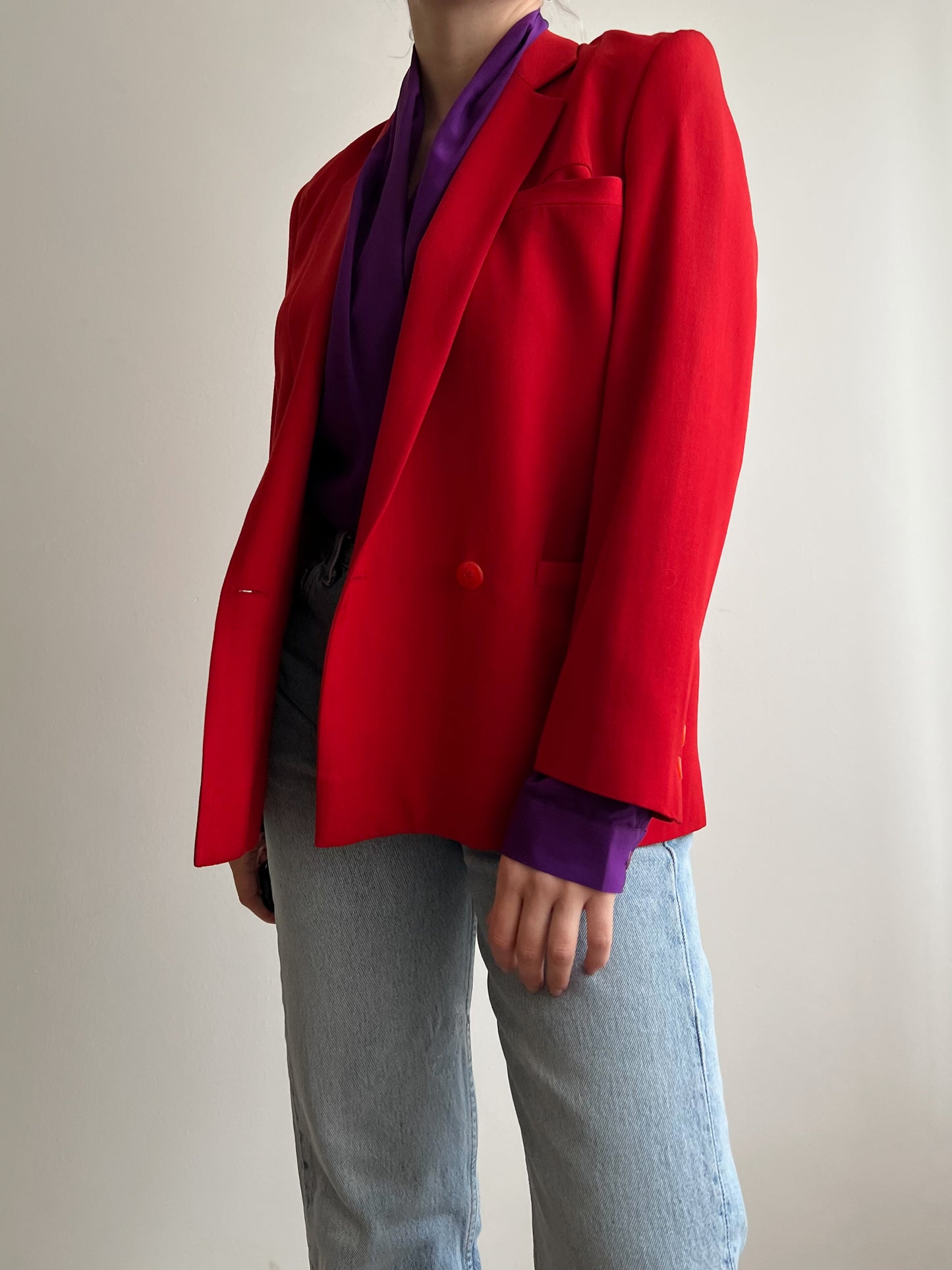 Blazer rosso in lana