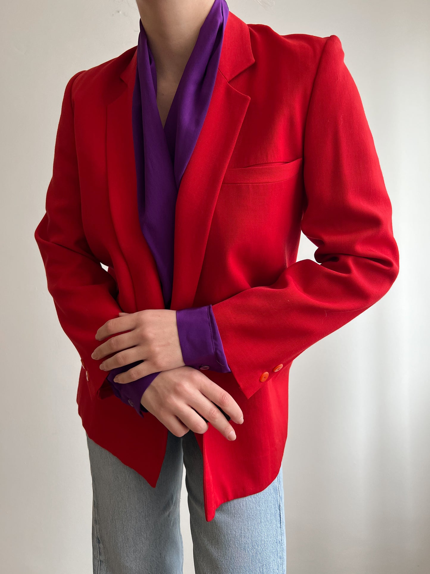 Blazer rosso in lana