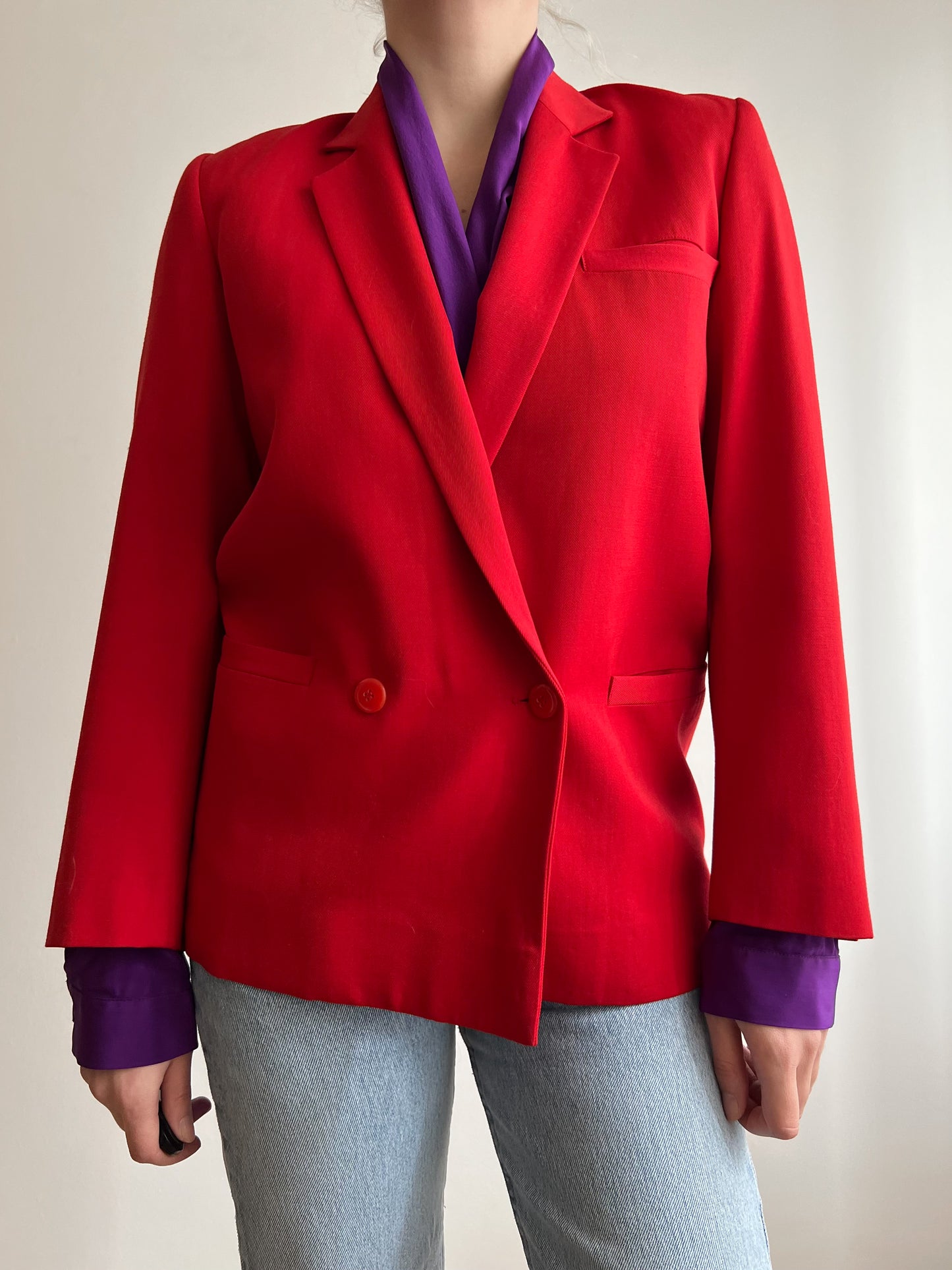 Blazer rosso in lana