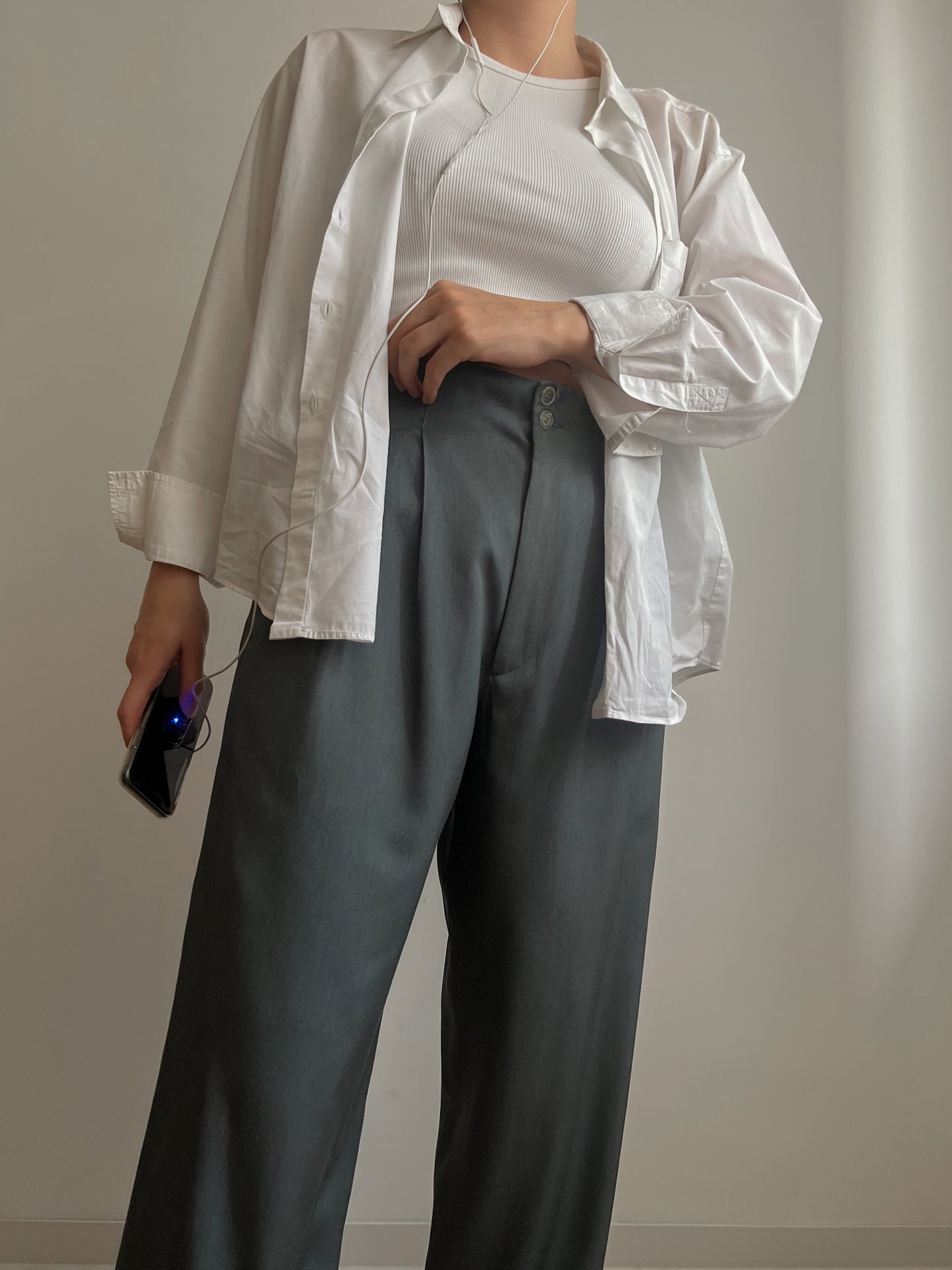 Vintage viscose pleated pants