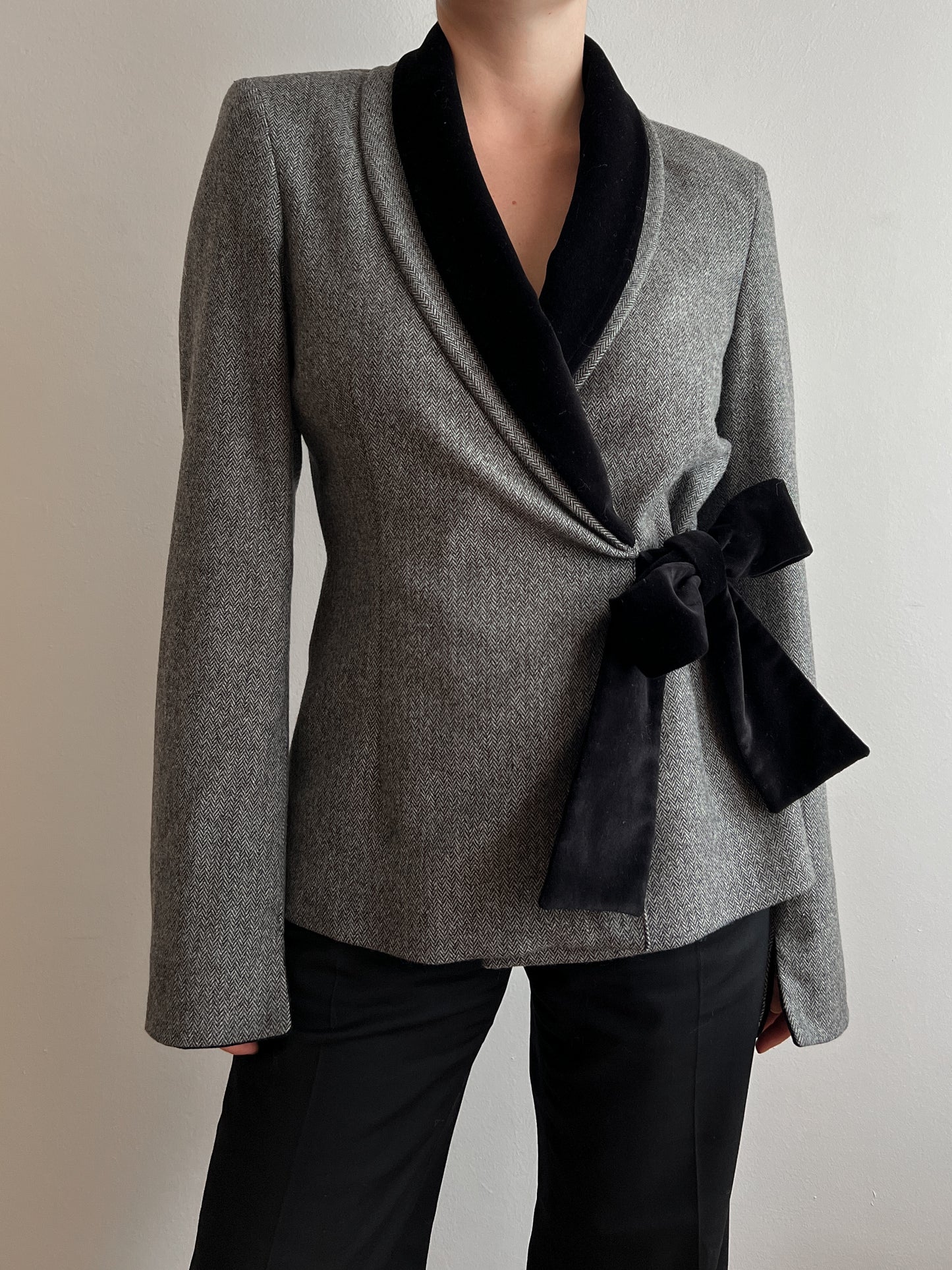 Gina Lebole wool and velvet blazer