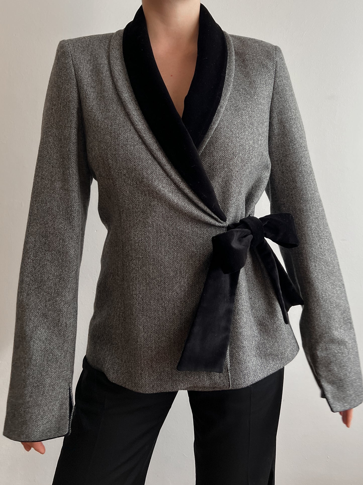 Gina Lebole wool and velvet blazer