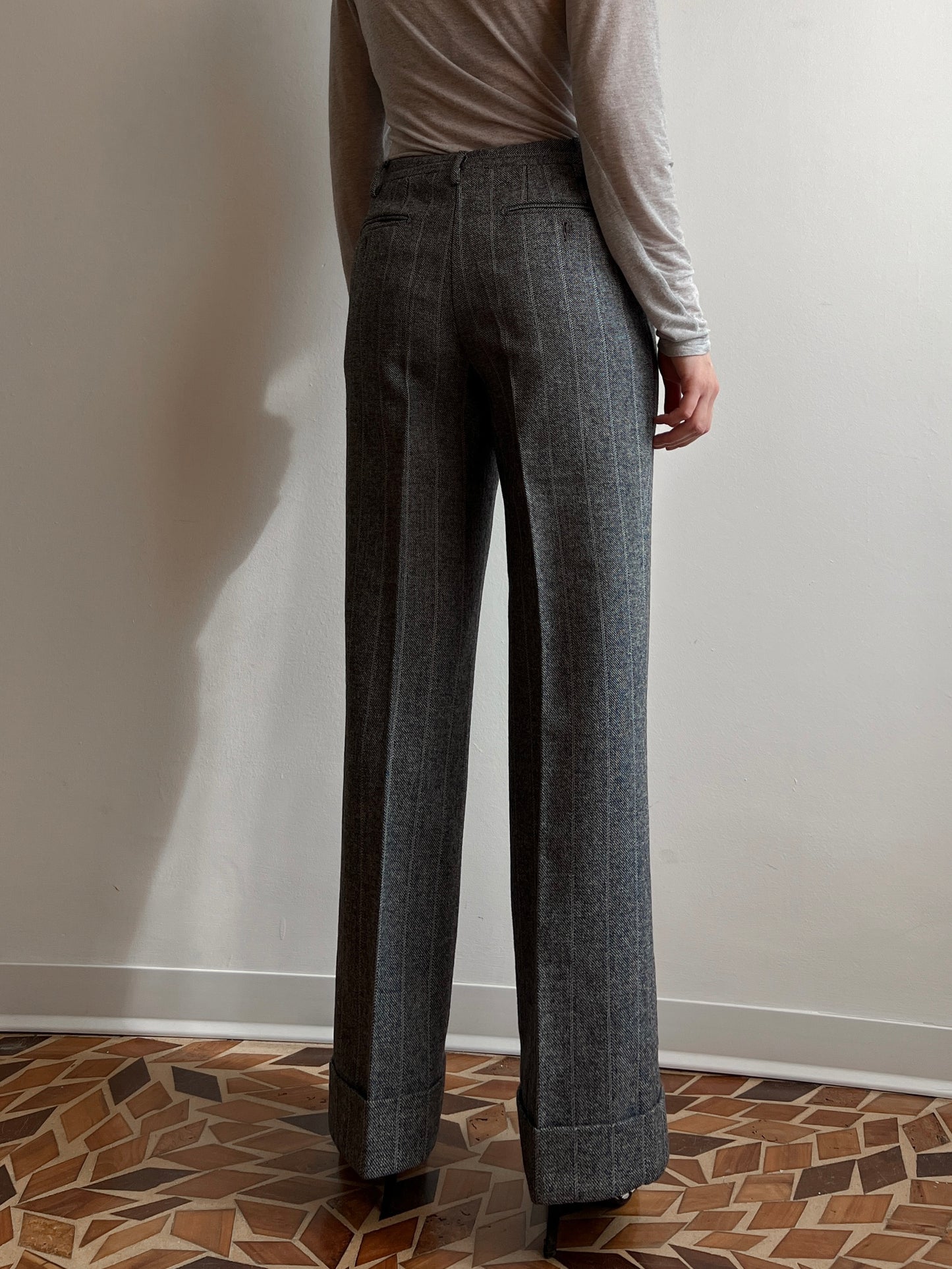 Pure wool striped suit