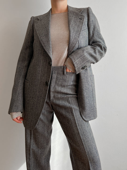 Pure wool striped suit