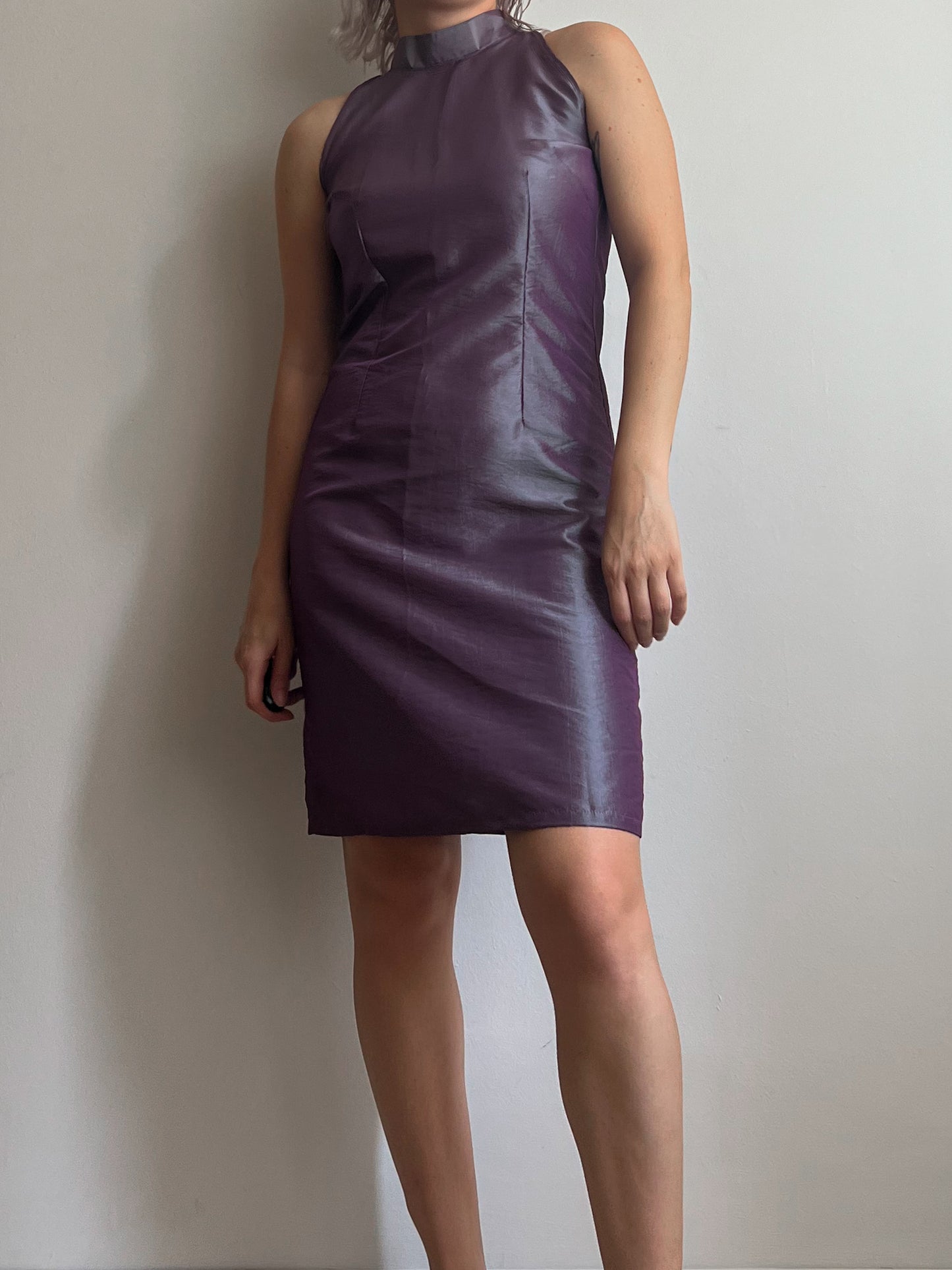 Viscose purple dress