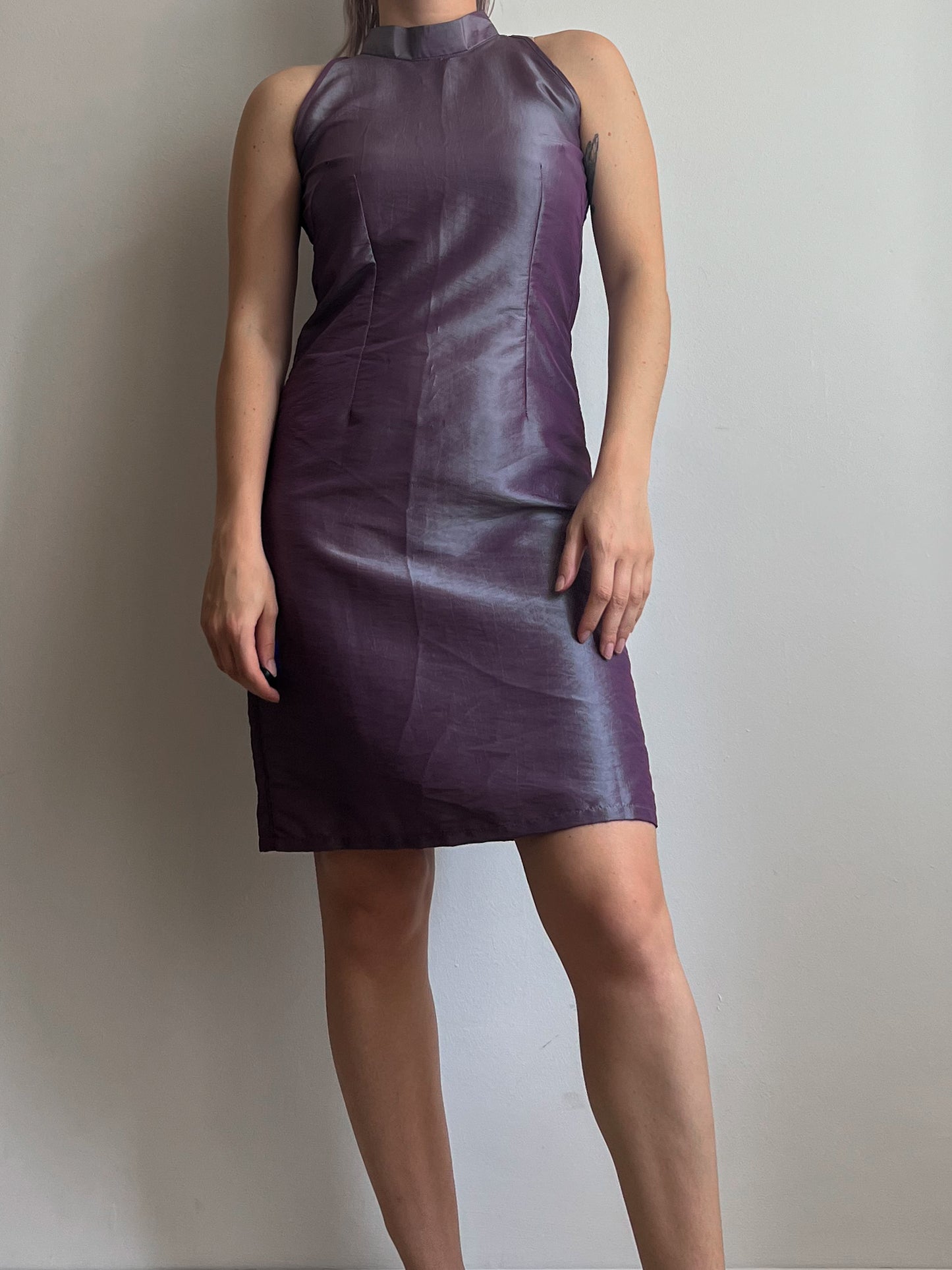 Viscose purple dress