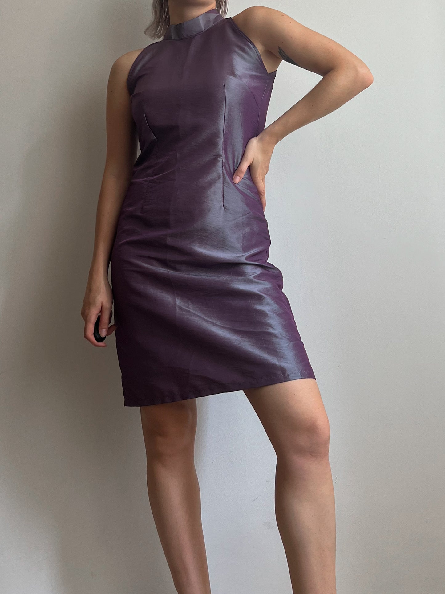 Viscose purple dress