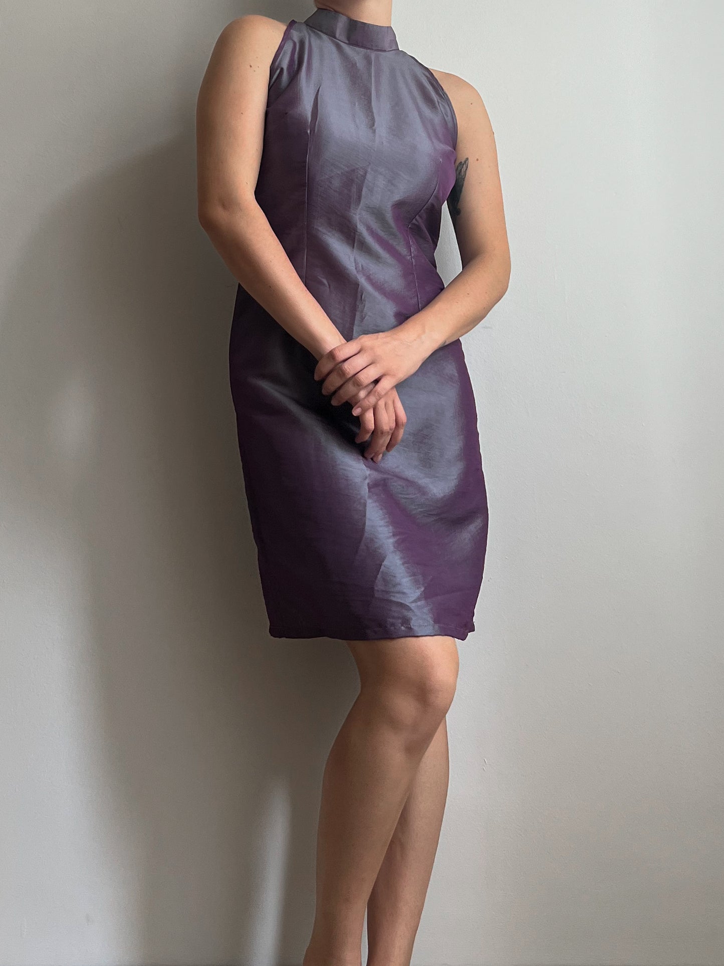 Viscose purple dress