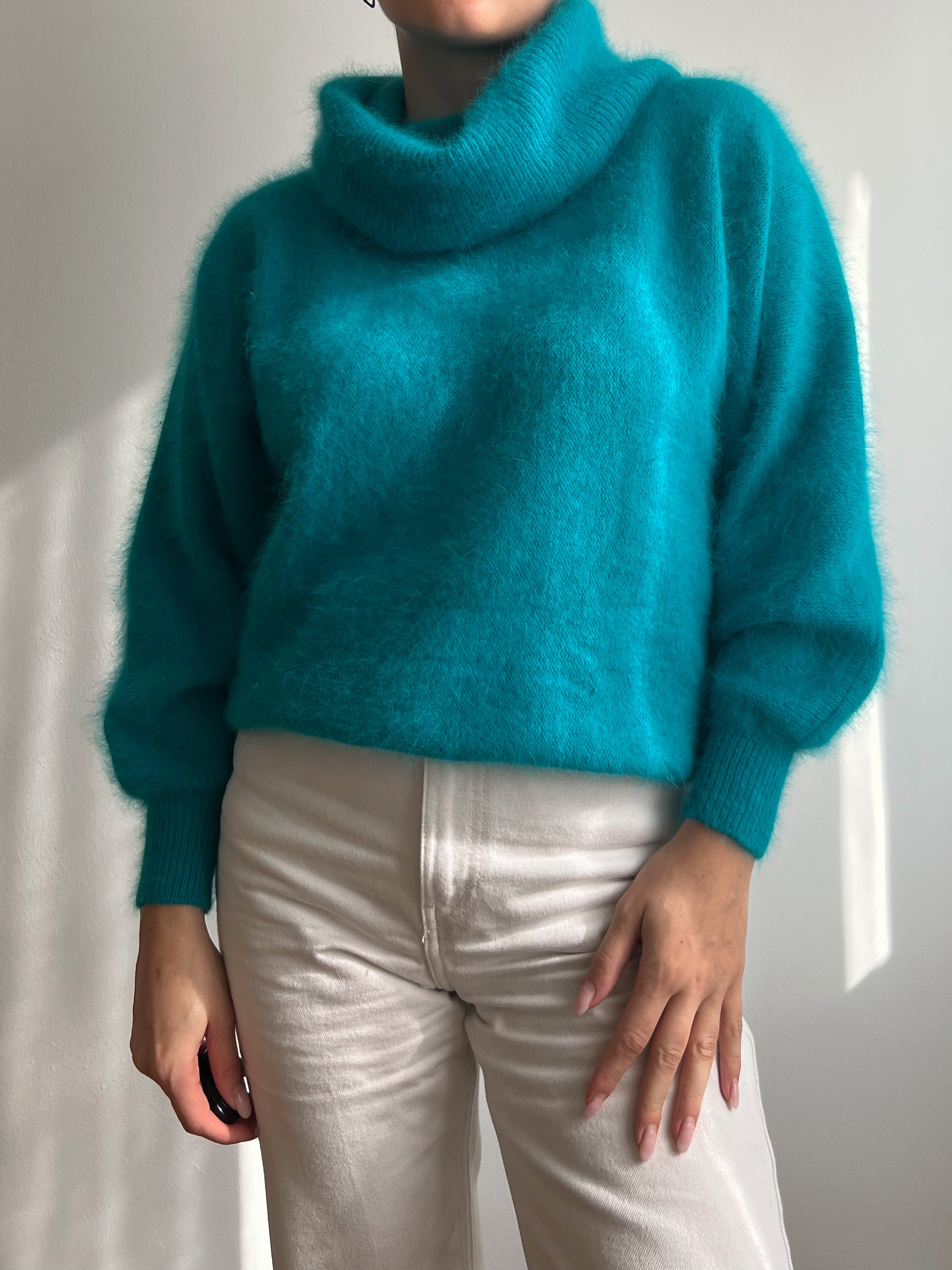 Dolcevita turchese in angora