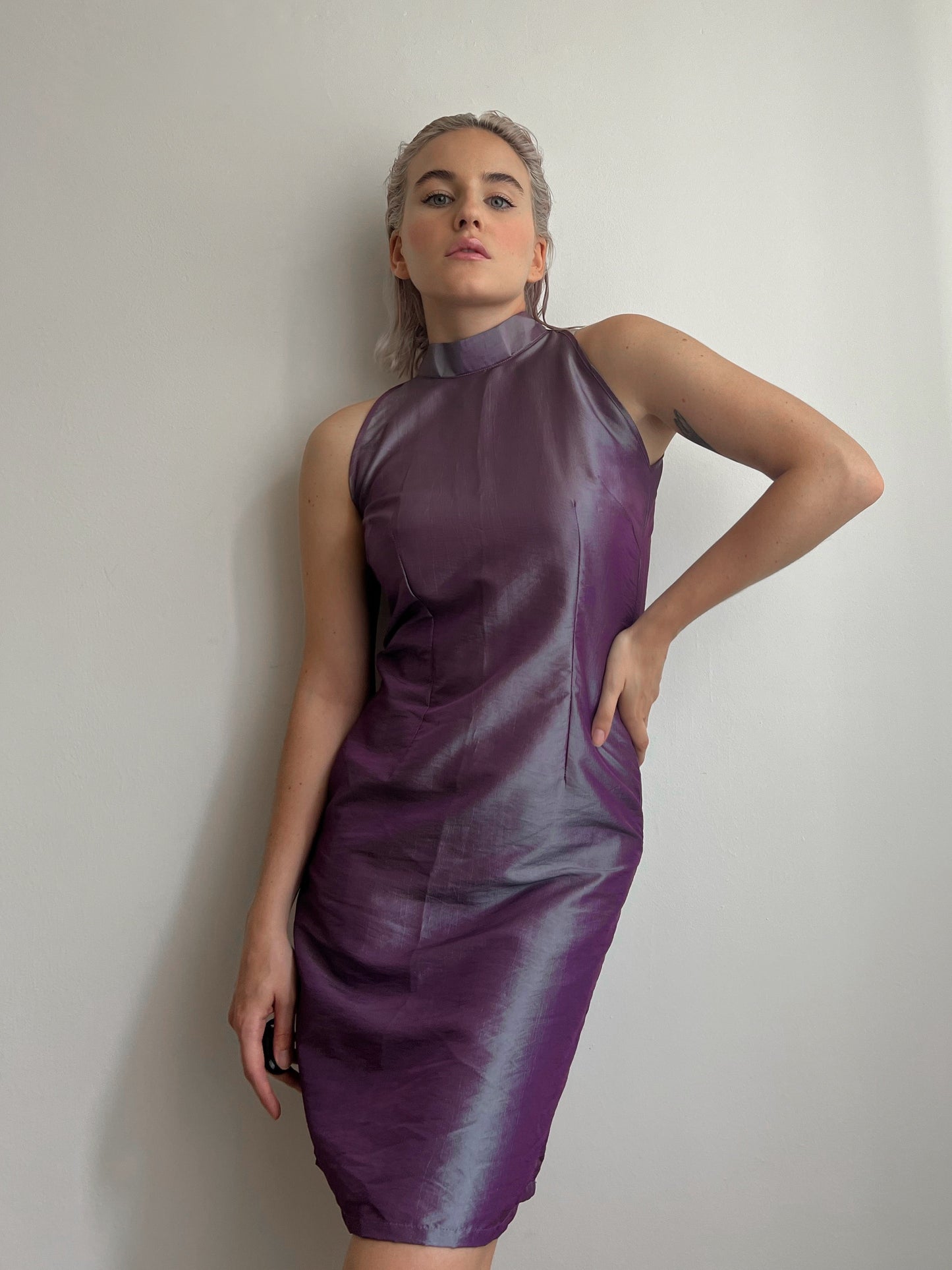 Viscose purple dress