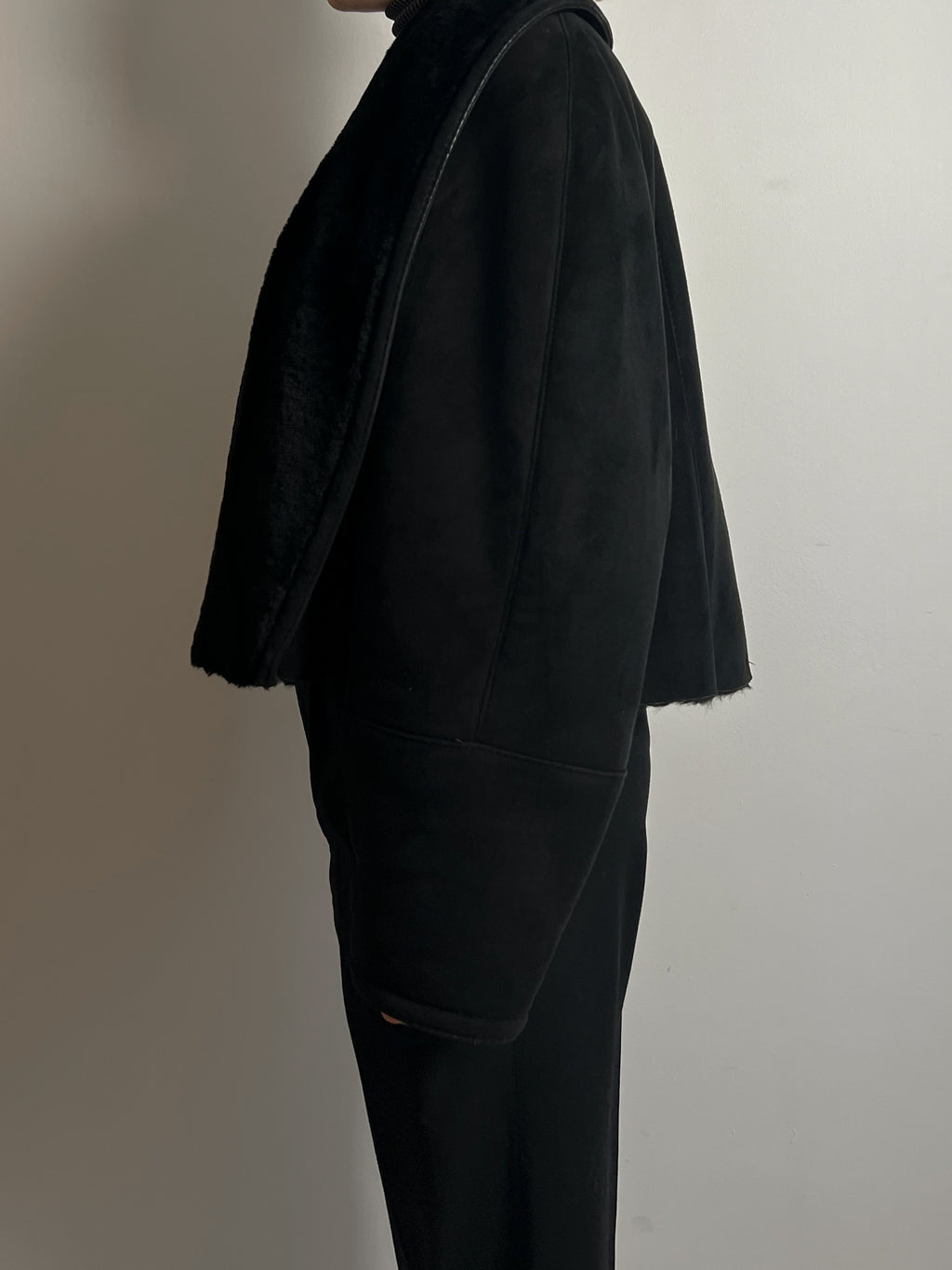 Renewed black original Shearling