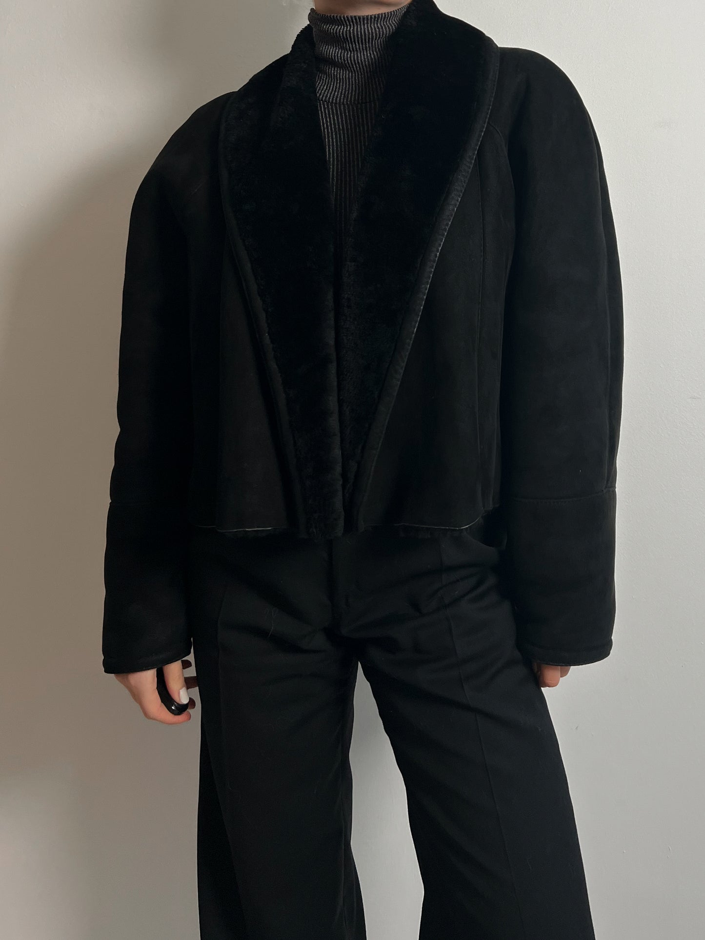 Renewed black original Shearling