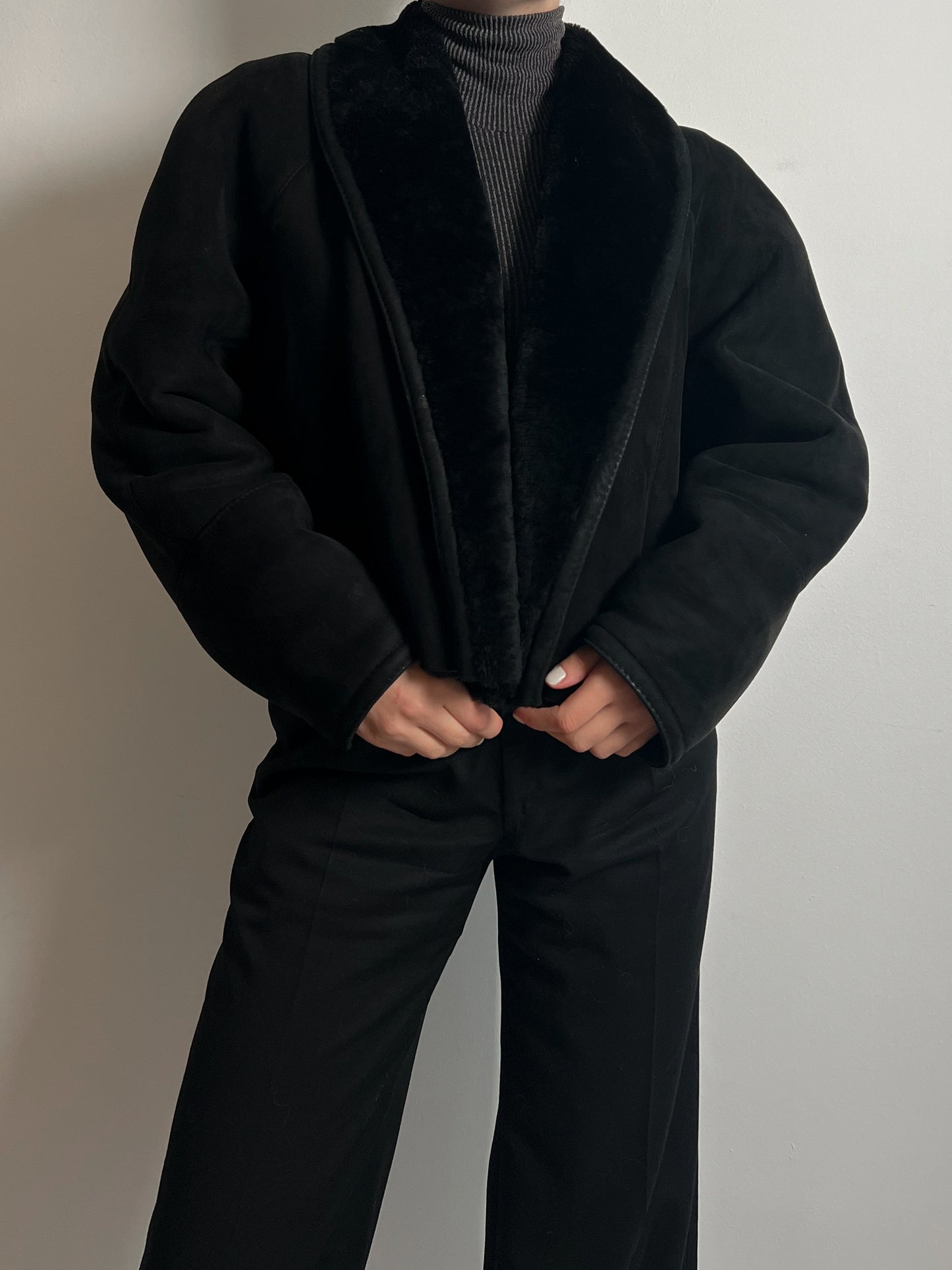 Renewed black original Shearling