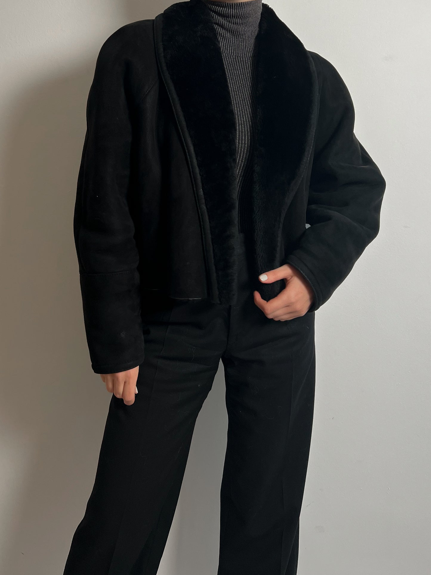 Renewed black original Shearling