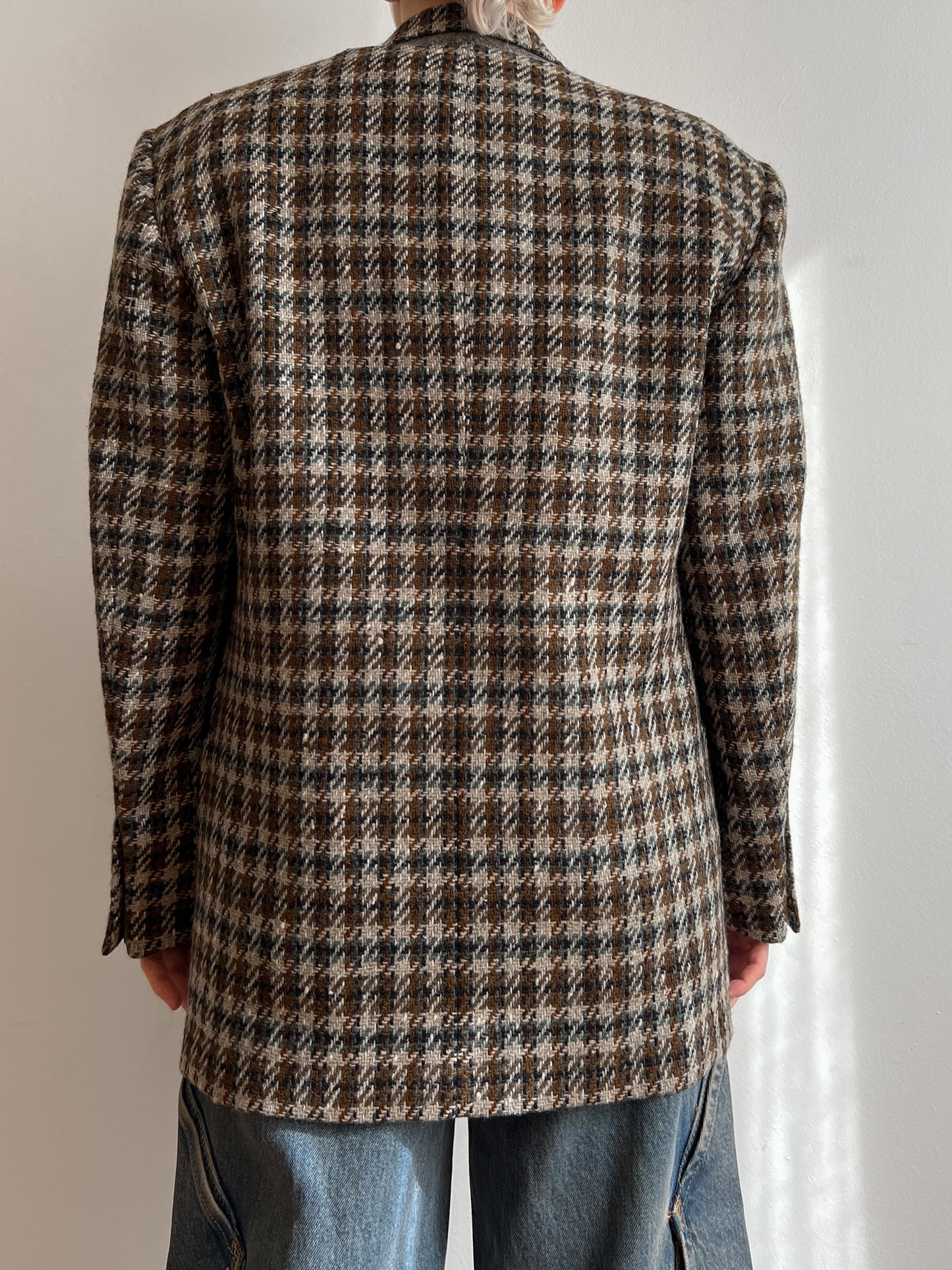 Pure wool check blazer