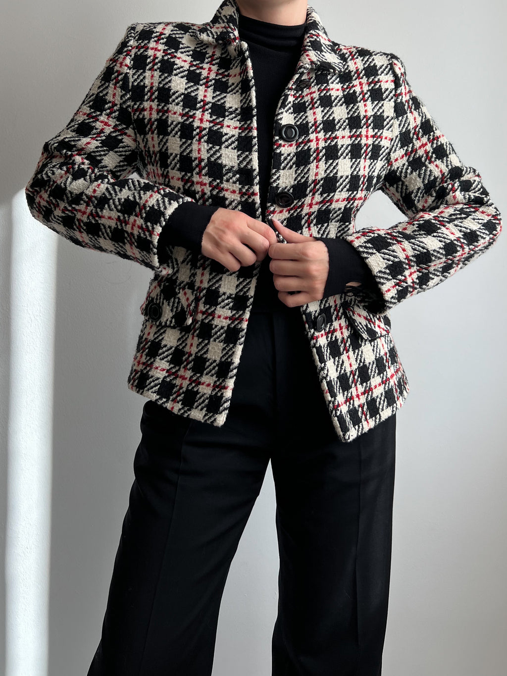 Giacca in tweed di lana