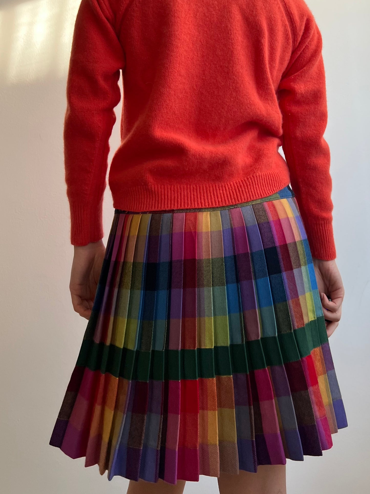 Maglione corallo in lambswool e angora