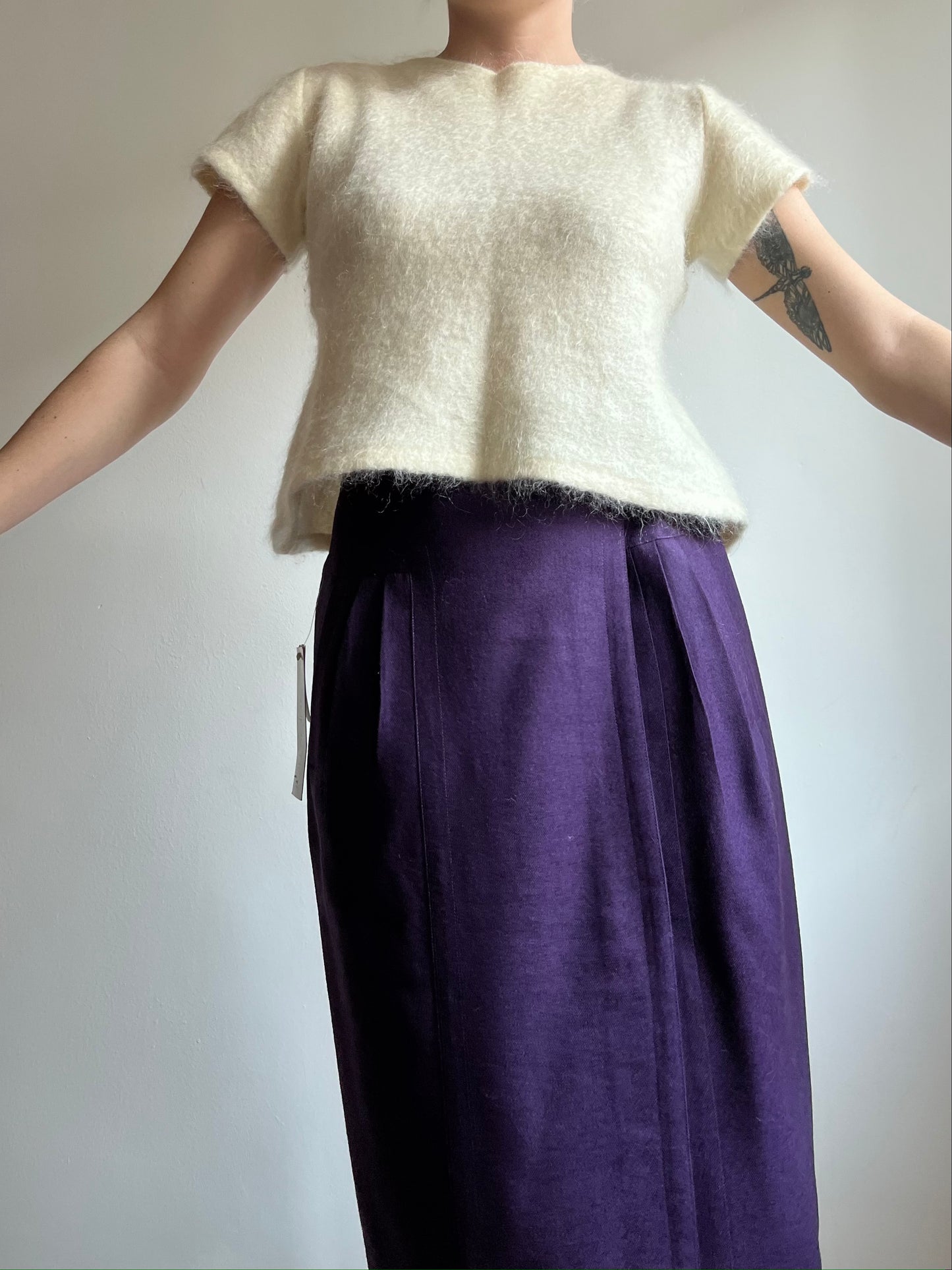 Maglioncino panna in mohair