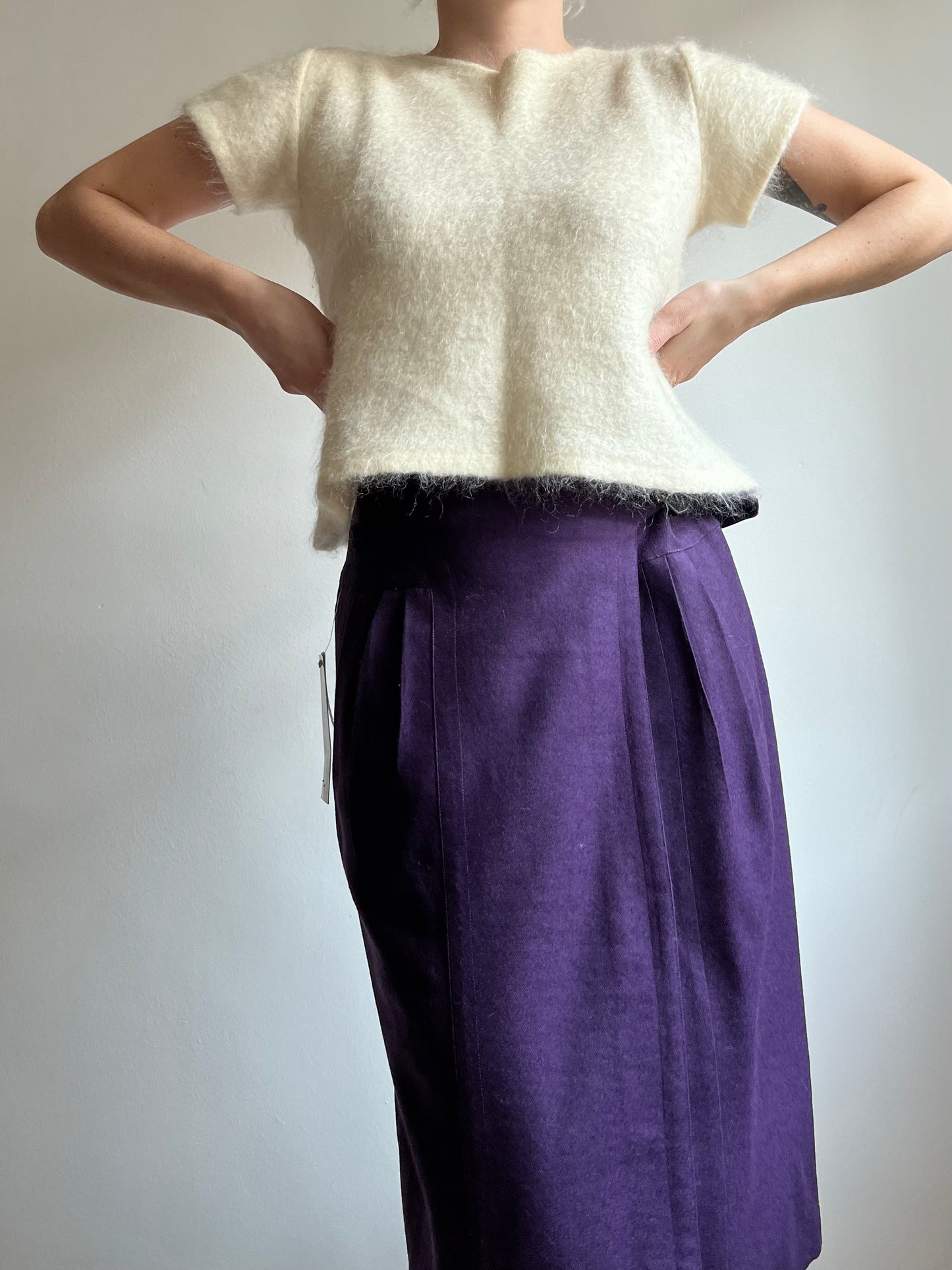 Maglioncino panna in mohair