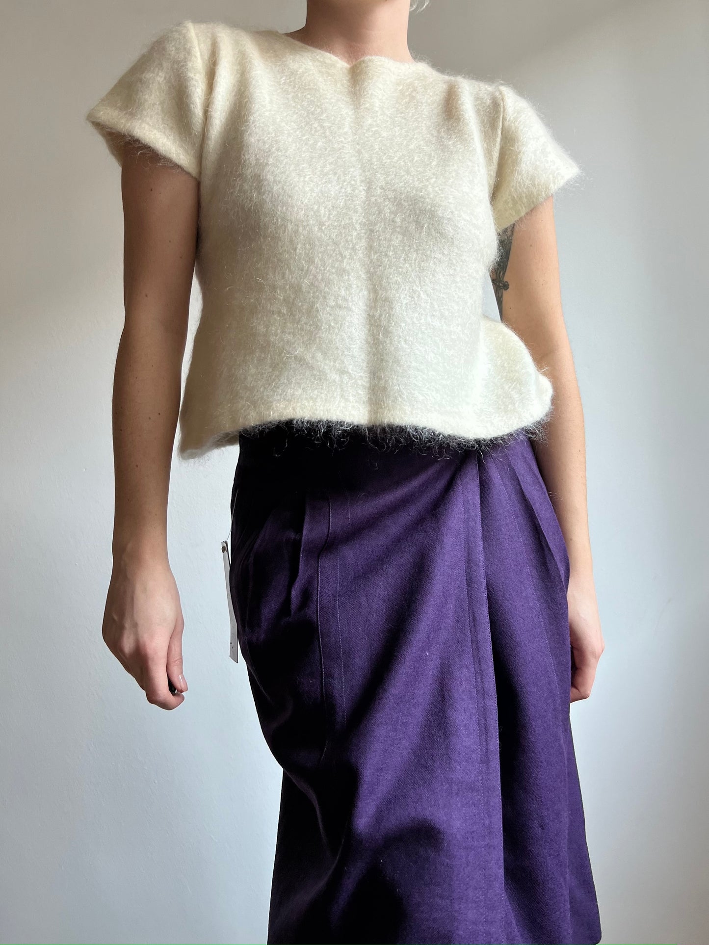 Maglioncino panna in mohair