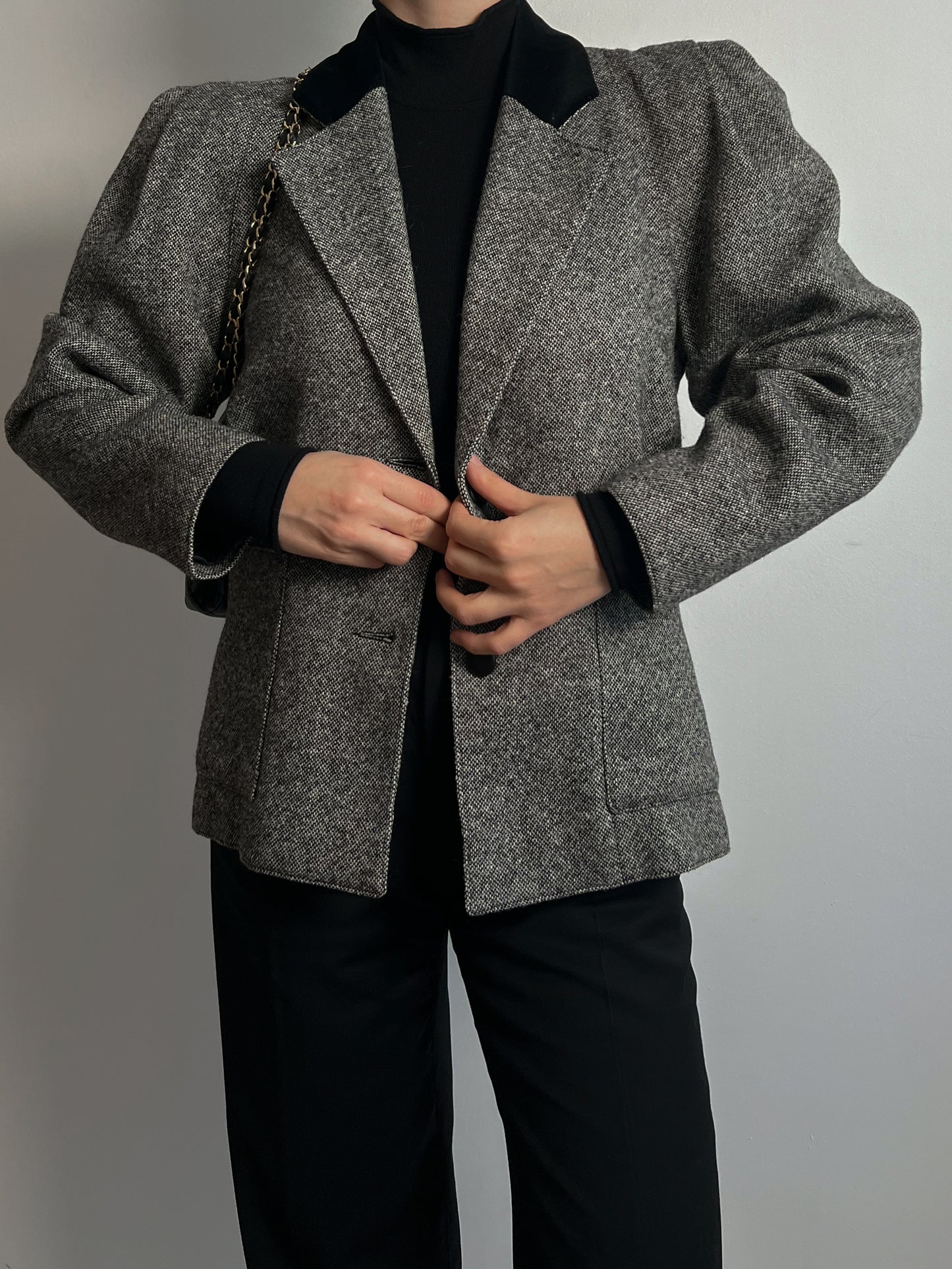 Wool and viscose blazer