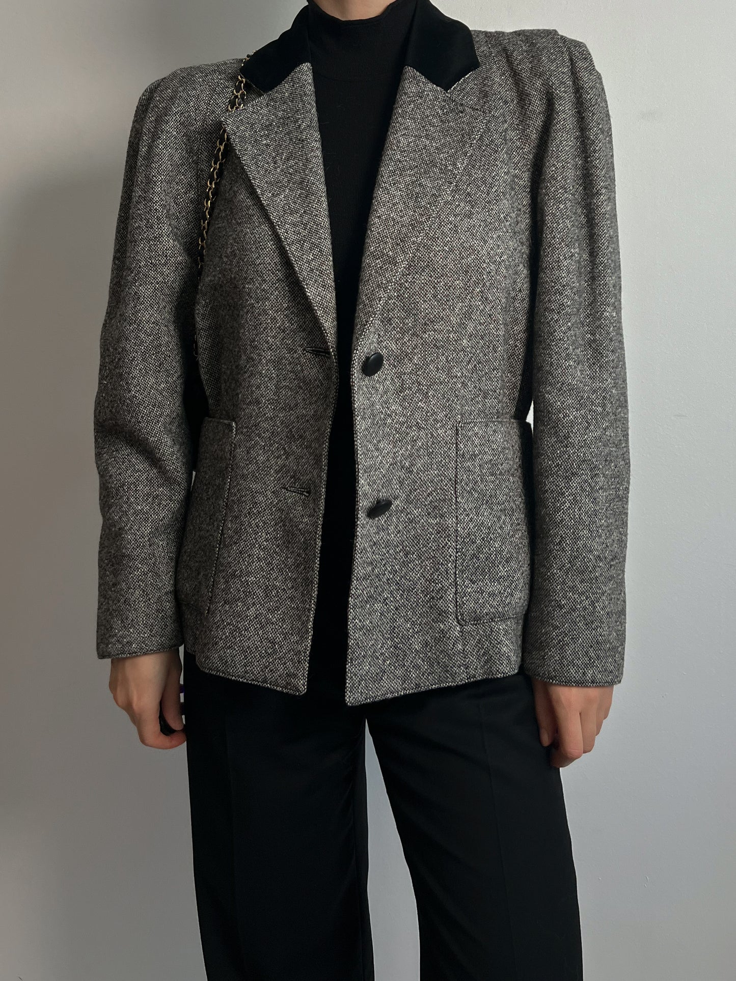 Wool and viscose blazer