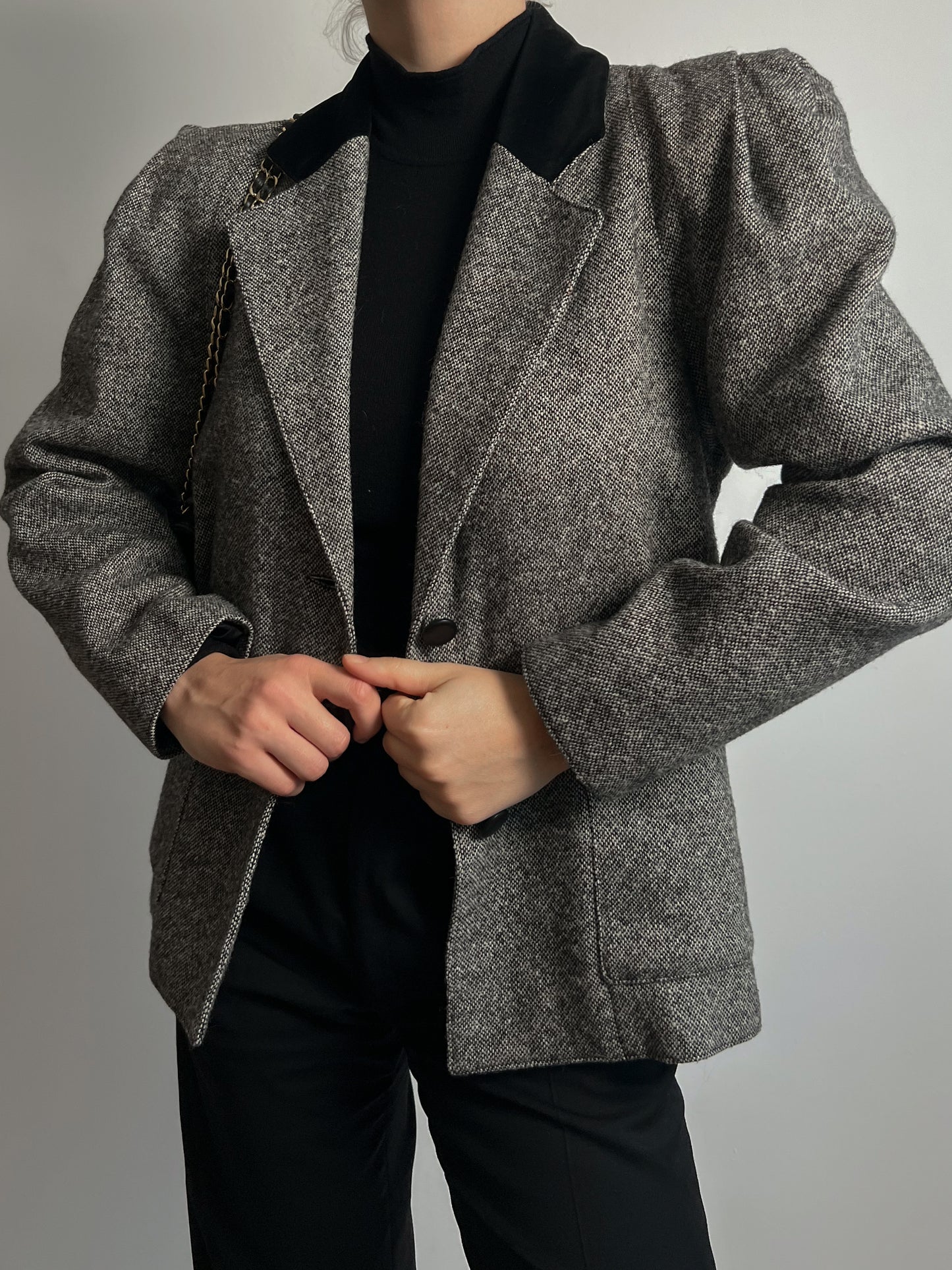 Wool and viscose blazer