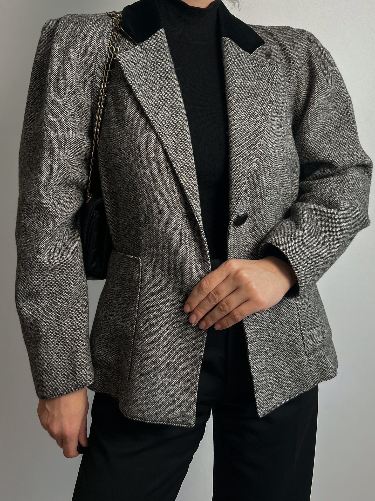 Wool and viscose blazer