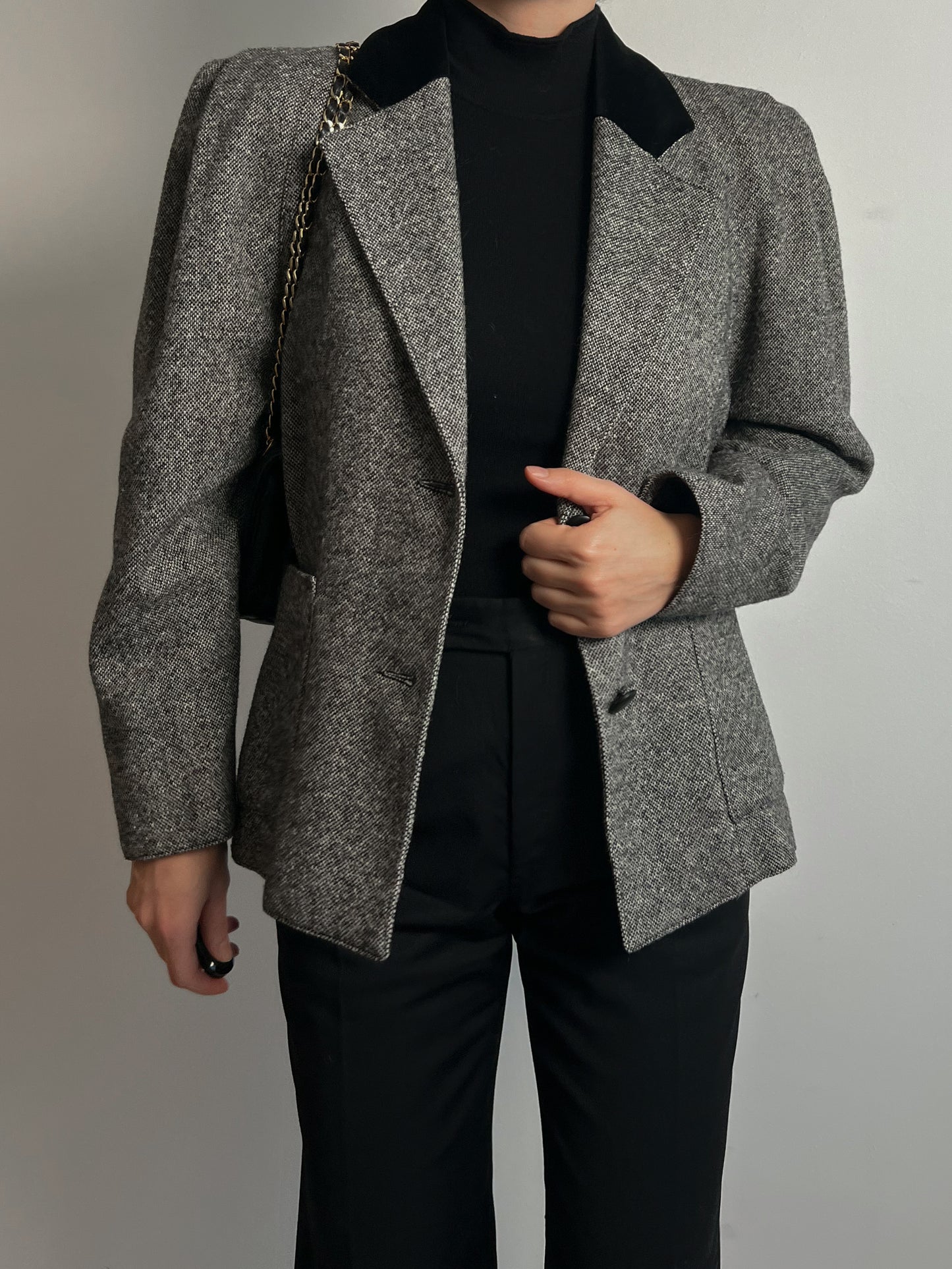 Wool and viscose blazer