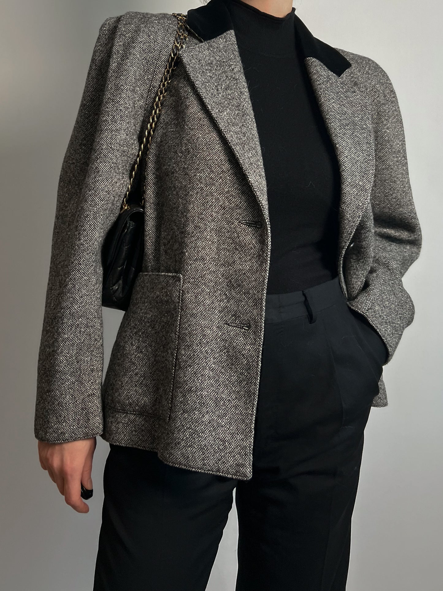 Wool and viscose blazer