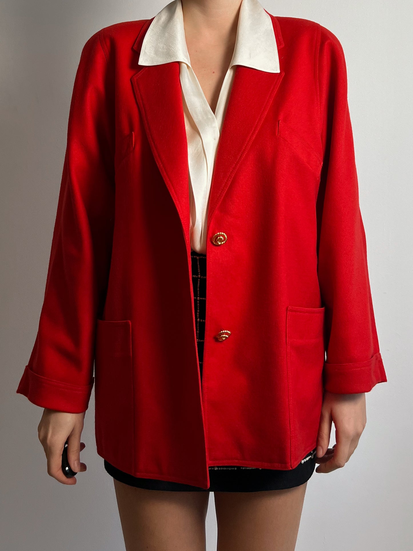 Pure wool red blazer