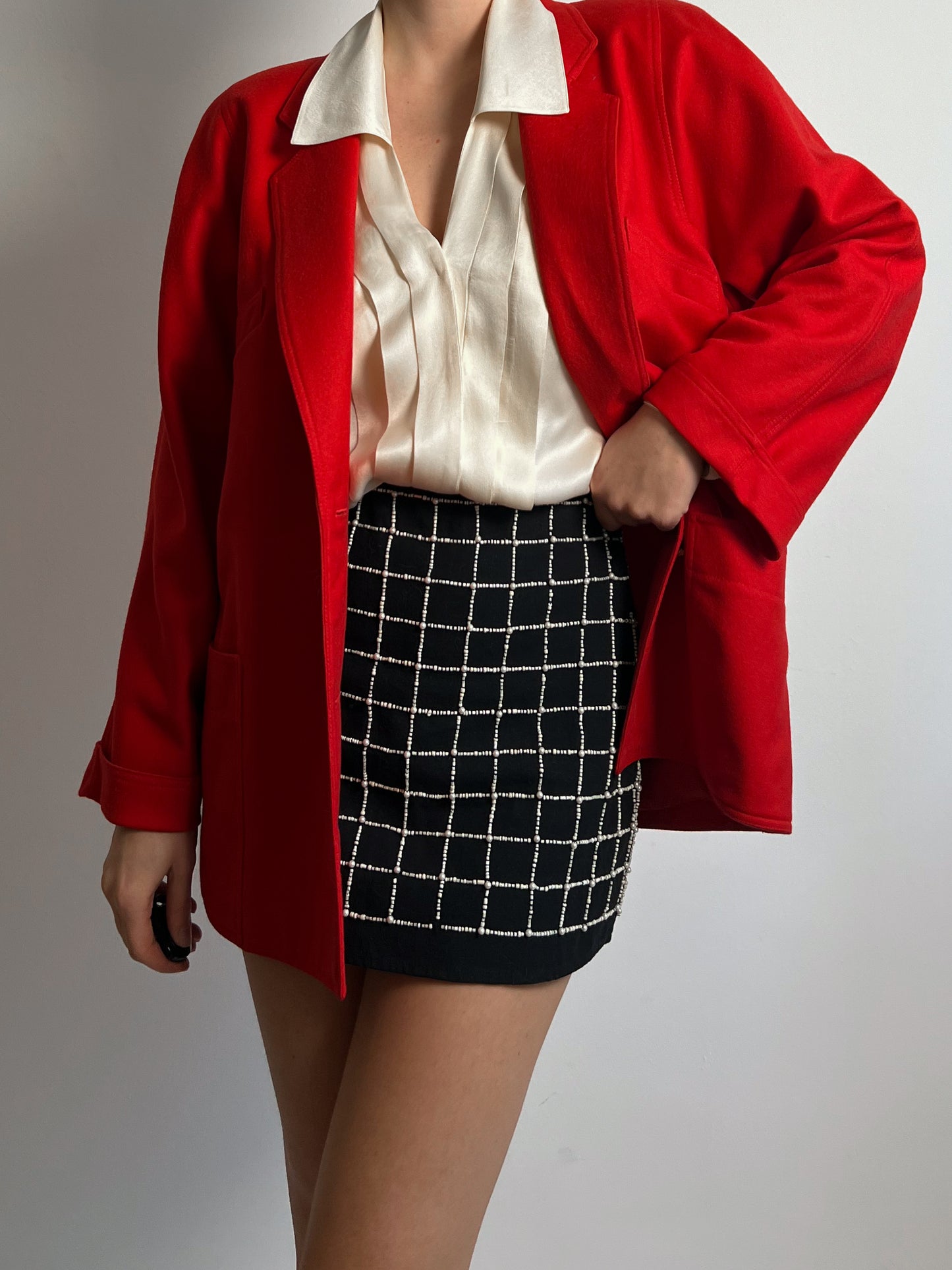 Pure wool red blazer