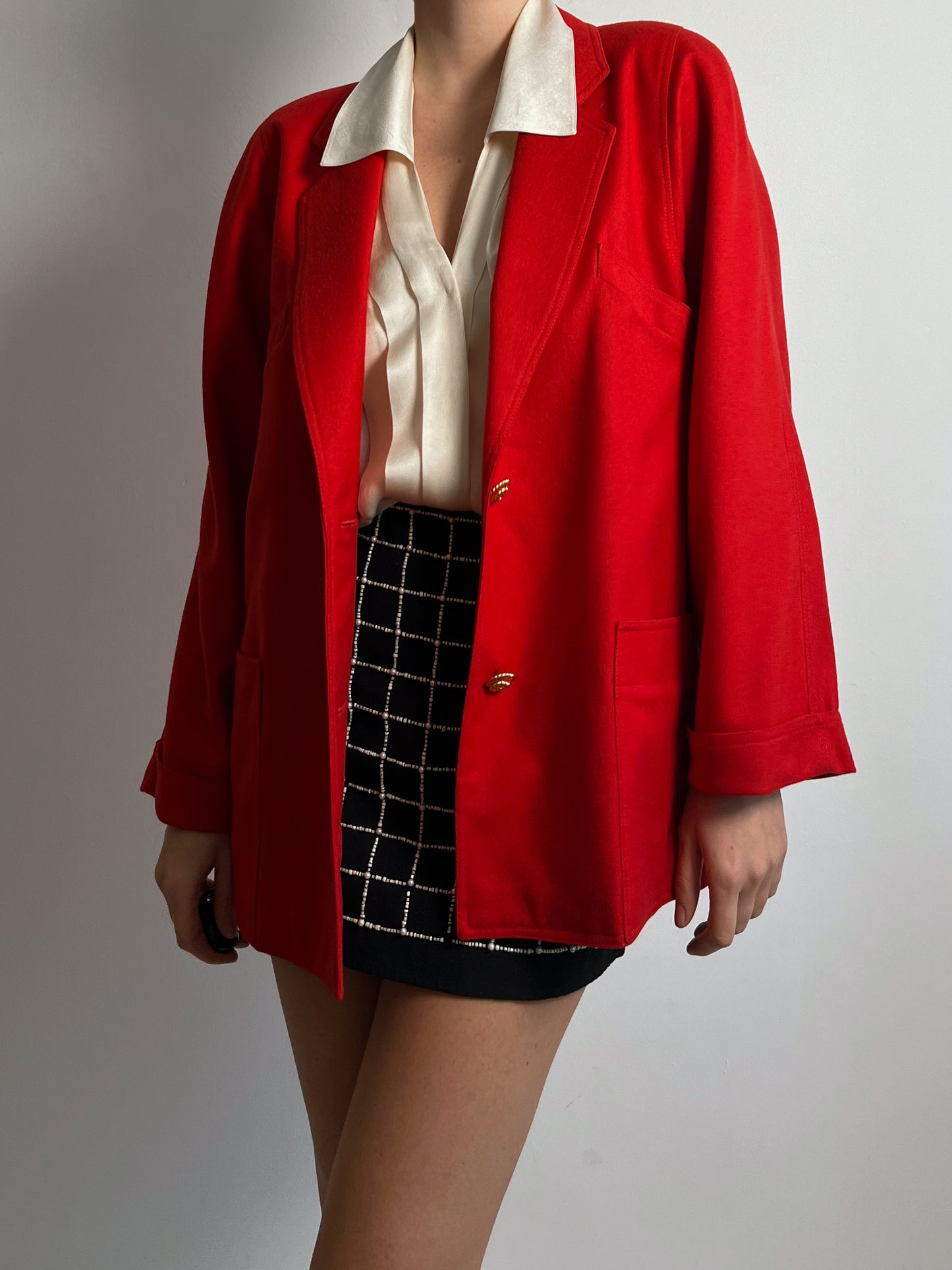 Pure wool red blazer