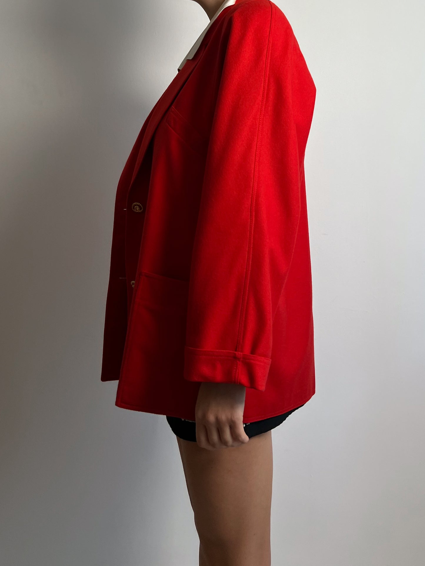 Pure wool red blazer