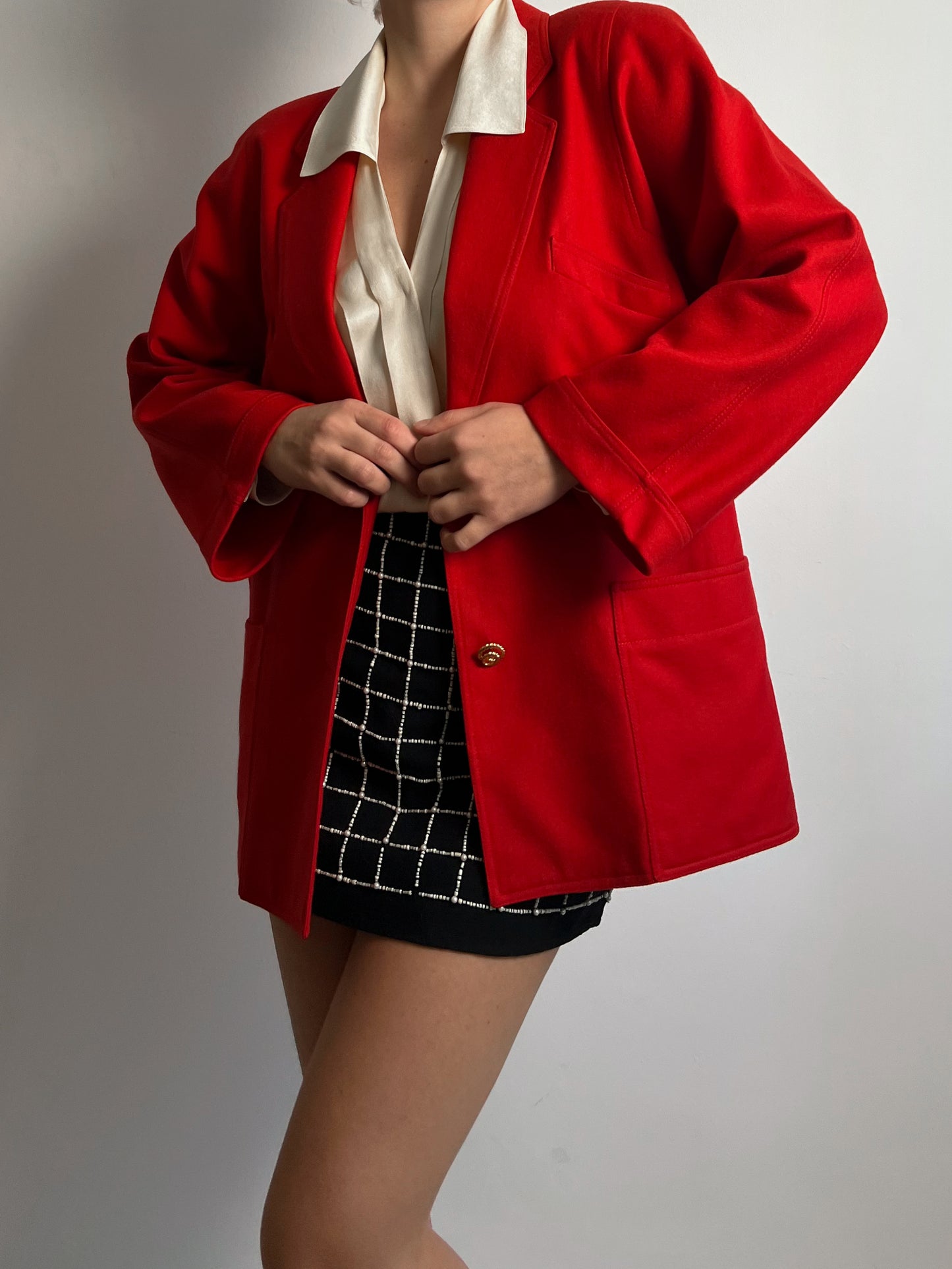 Pure wool red blazer