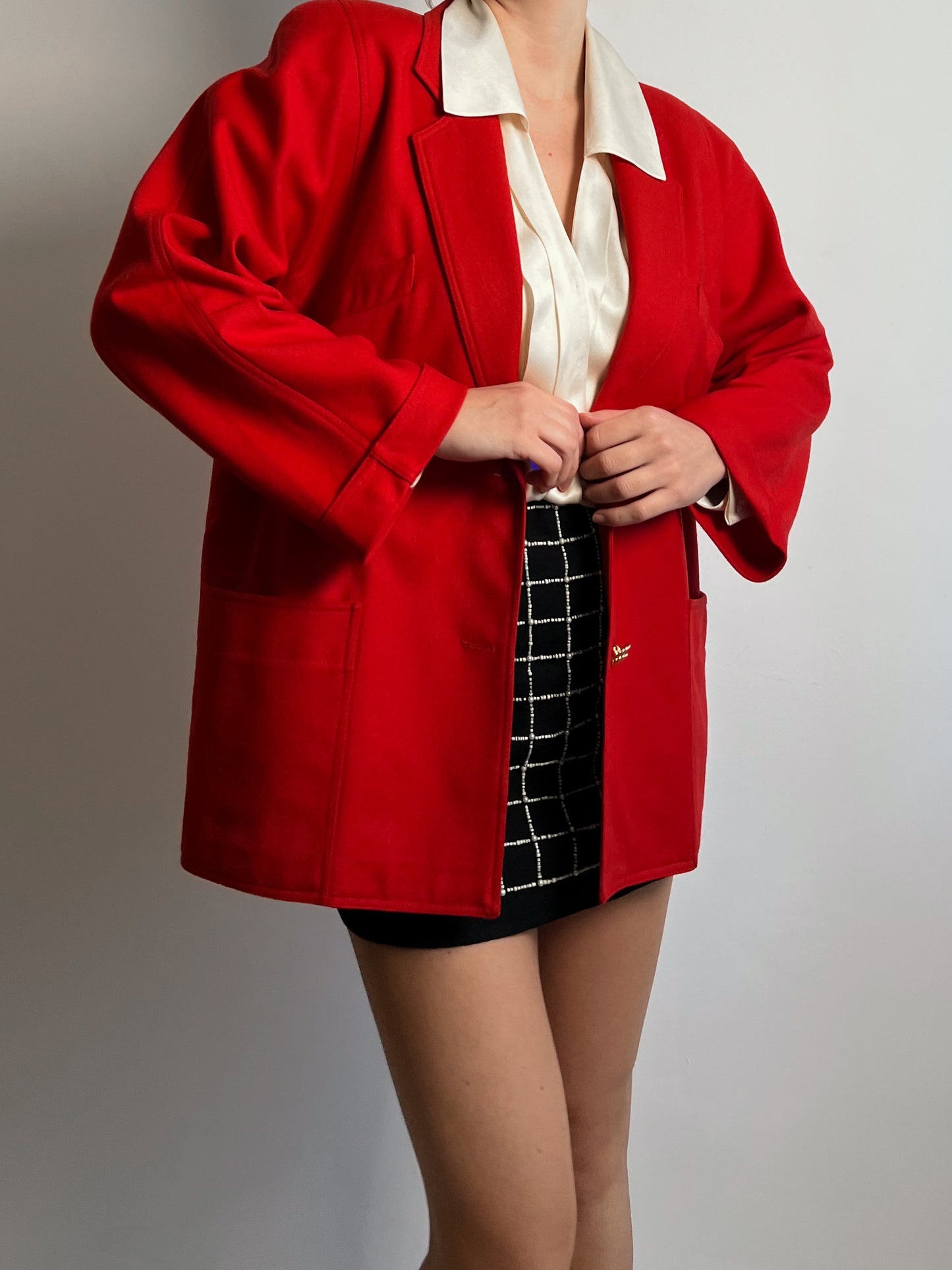 Pure wool red blazer