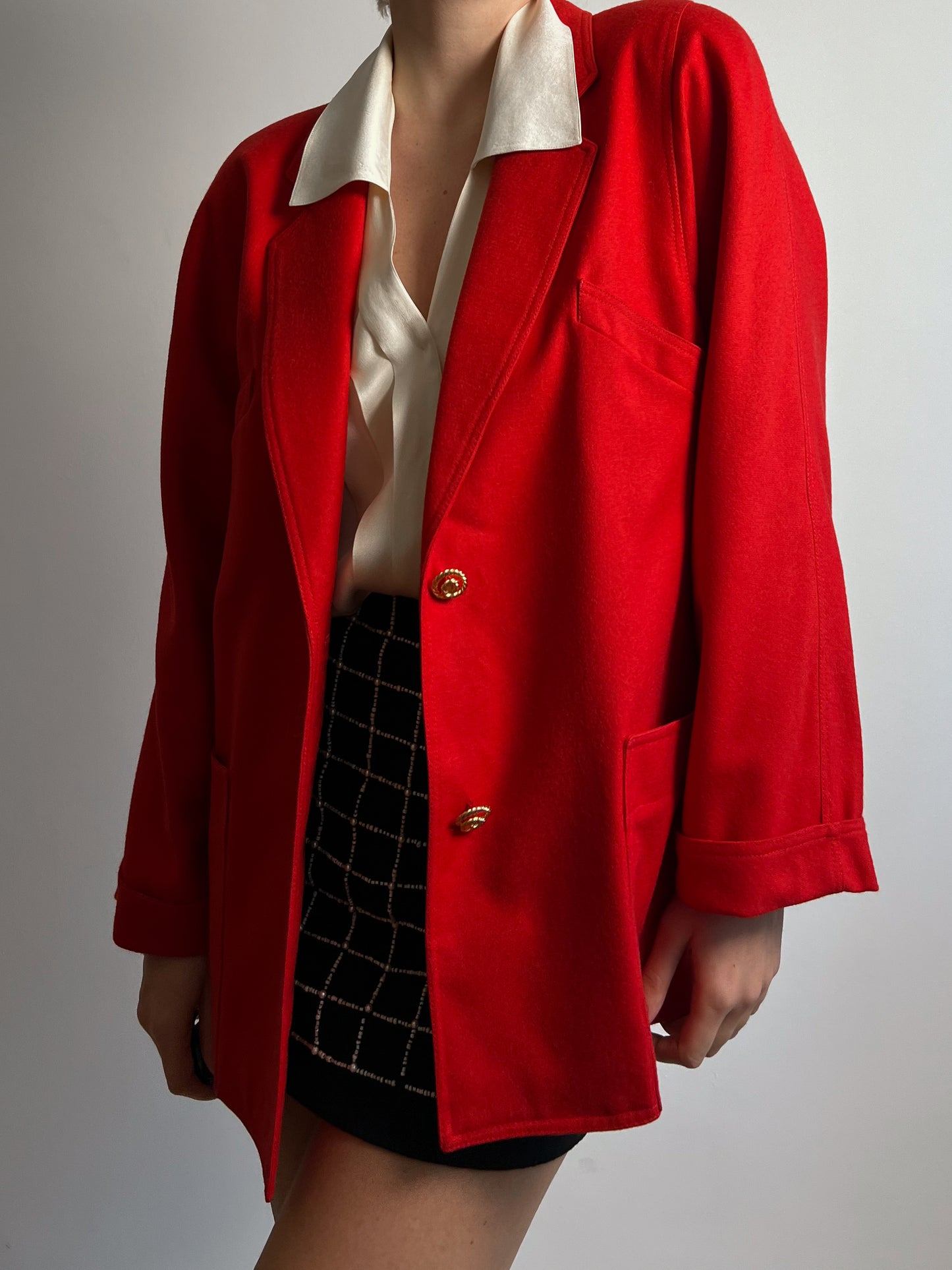 Pure wool red blazer