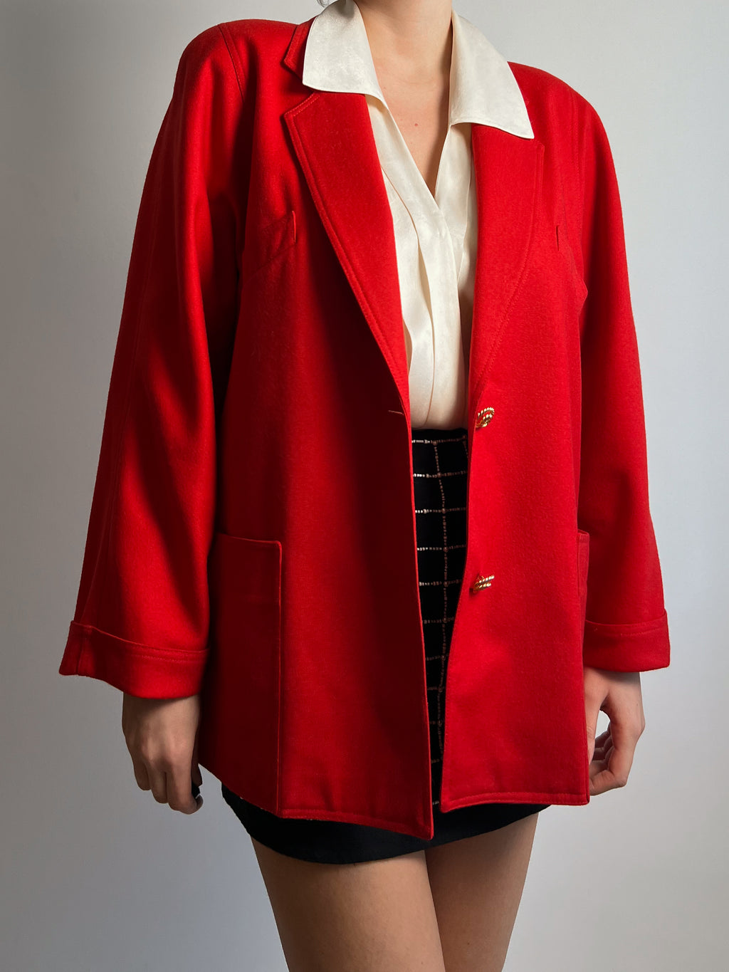 Pure wool red blazer
