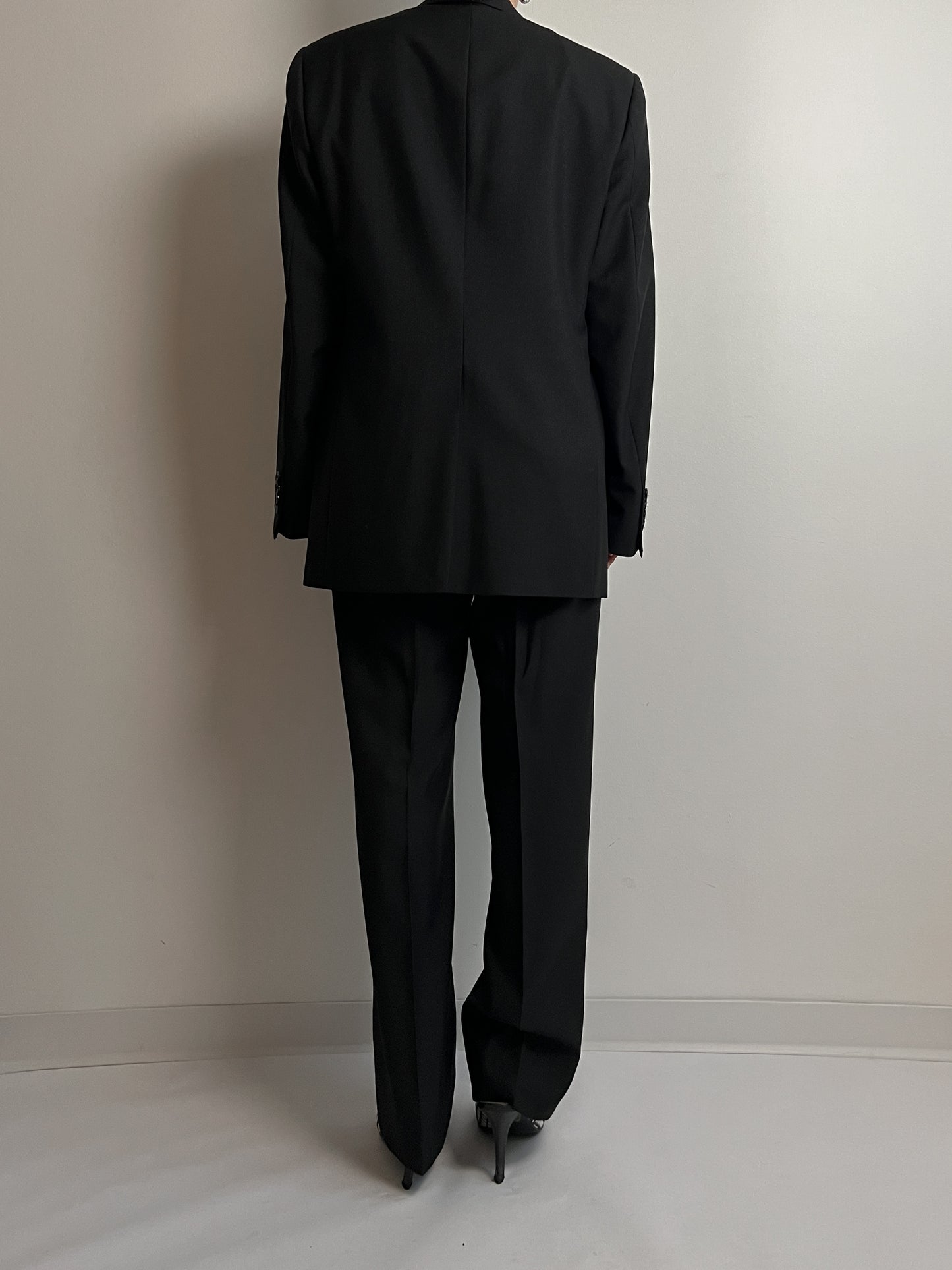 Gai Mattiolo black shimmer suit