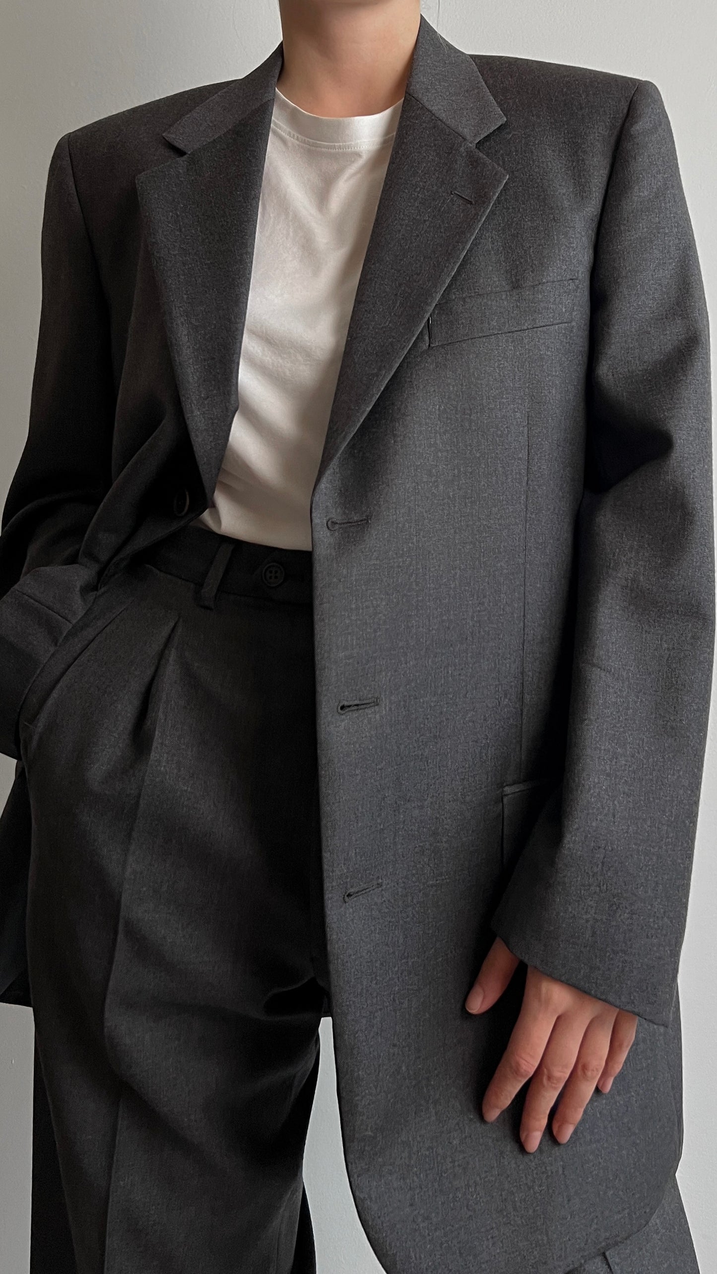 Pure virgin wool grey suit