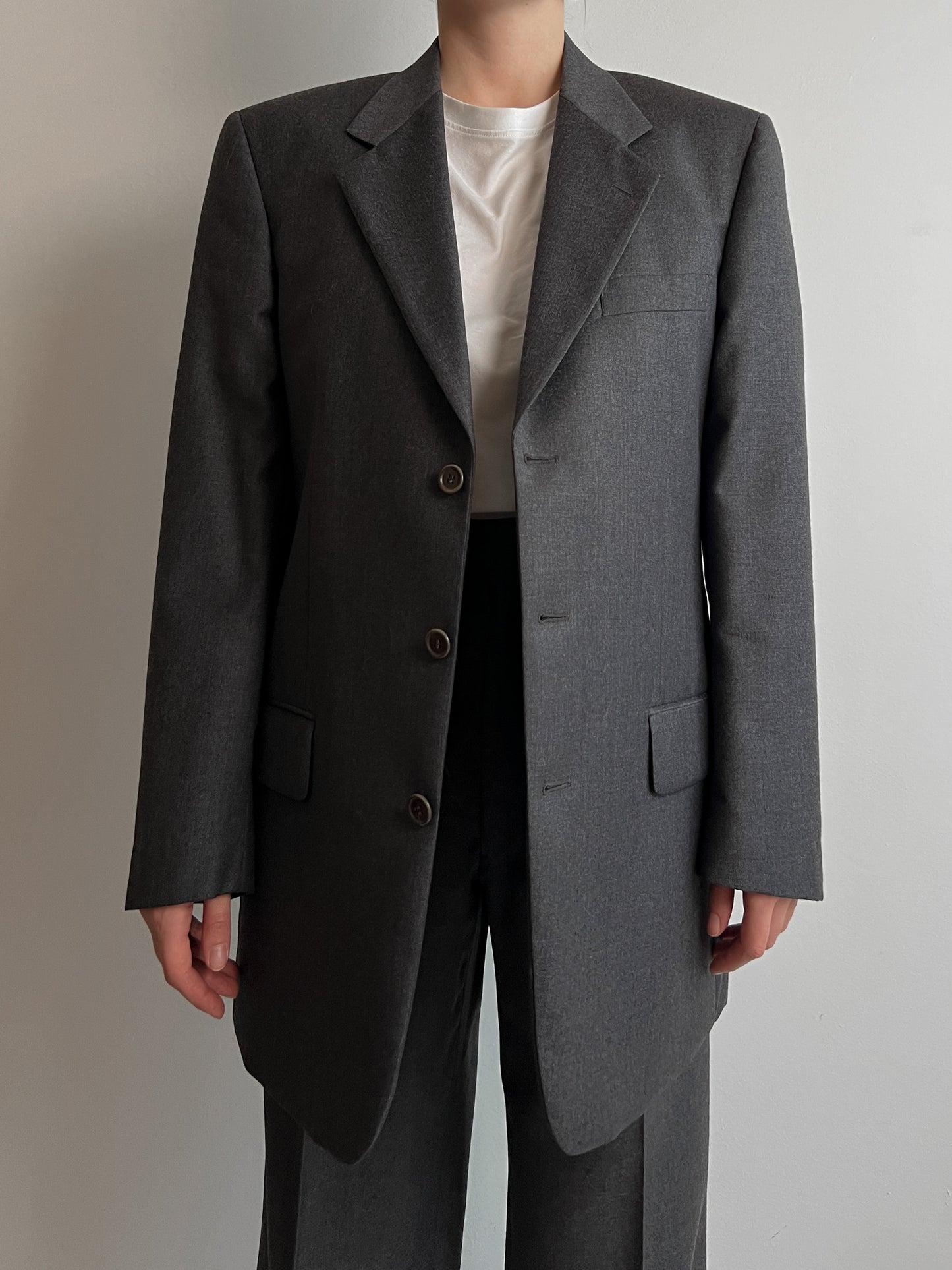 Pure virgin wool grey suit