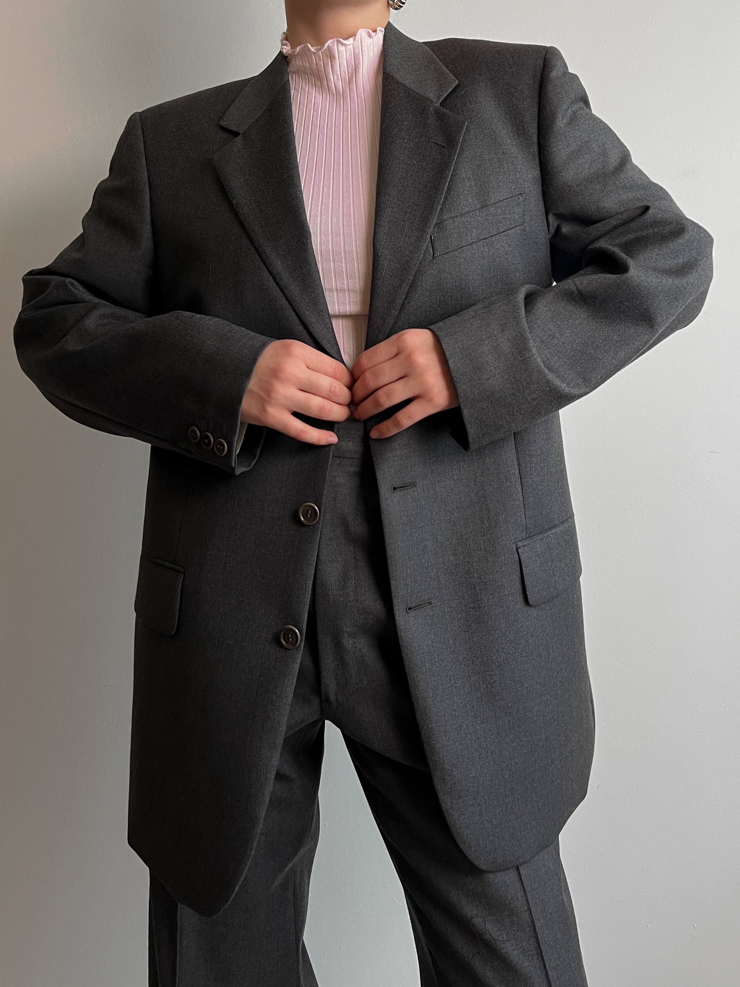 Pure virgin wool grey suit