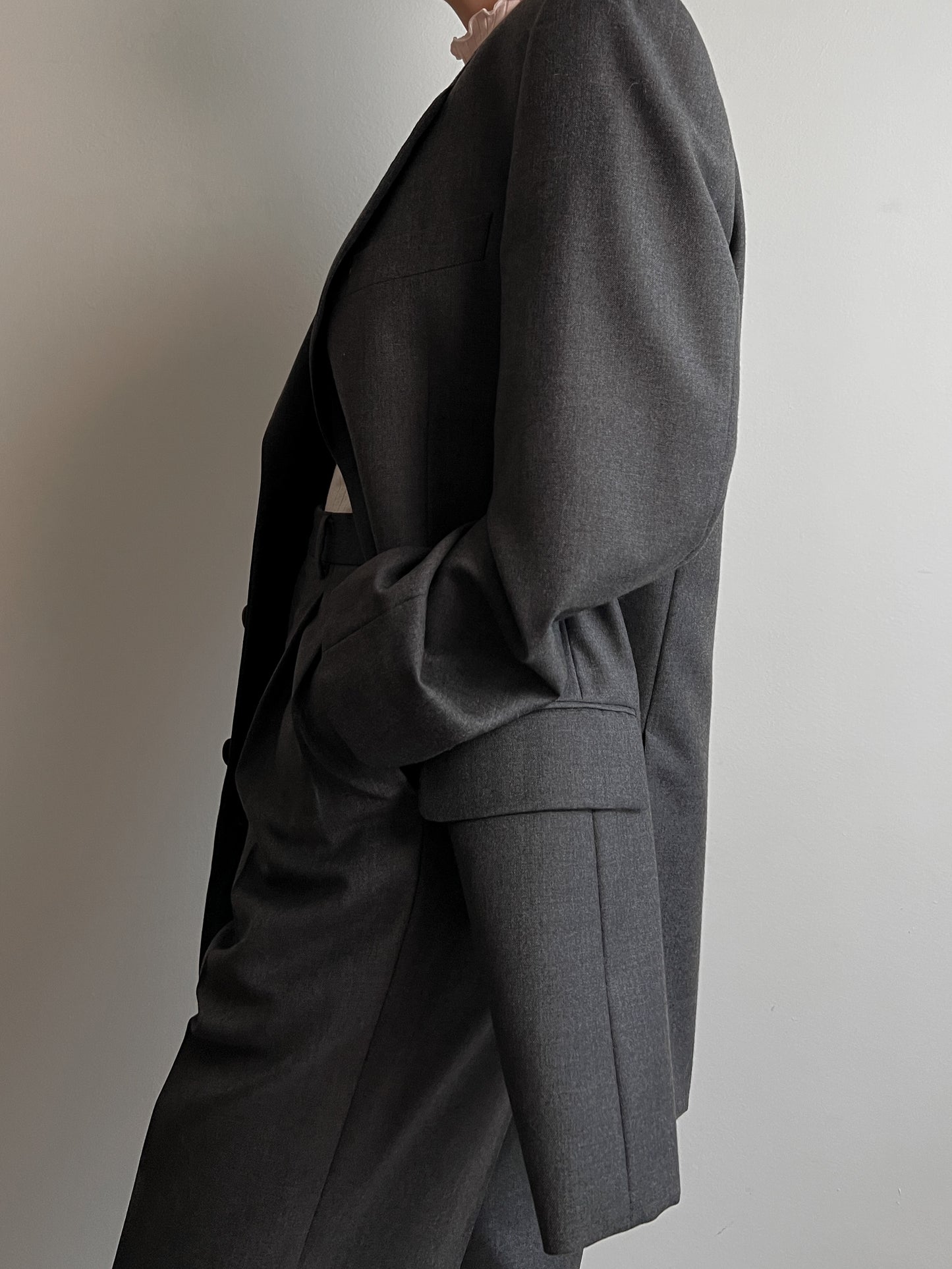 Pure virgin wool grey suit