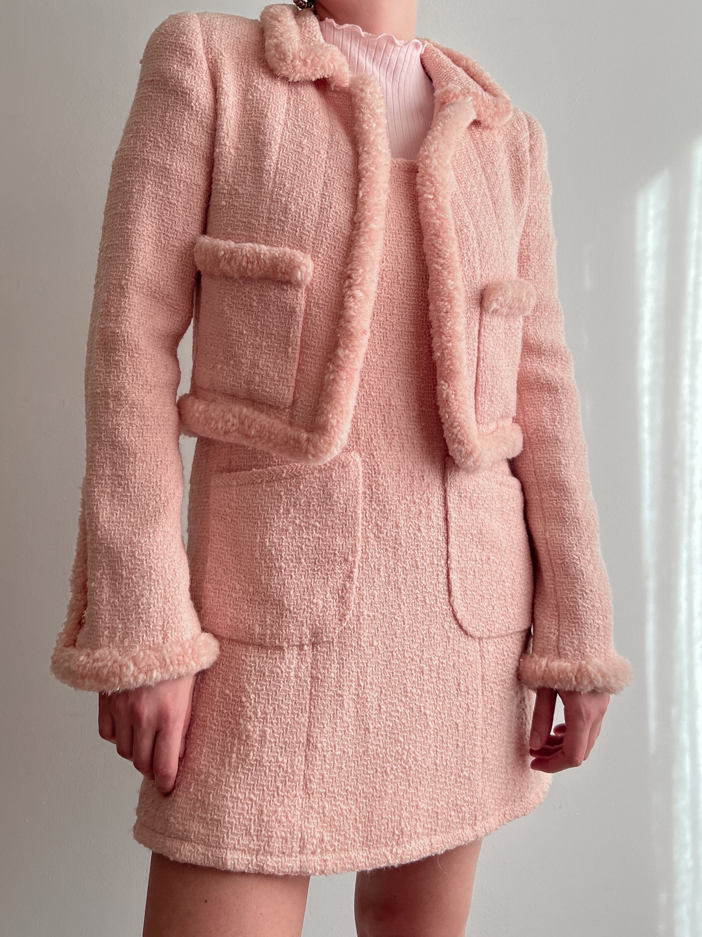 Dreamy tailored pink suit