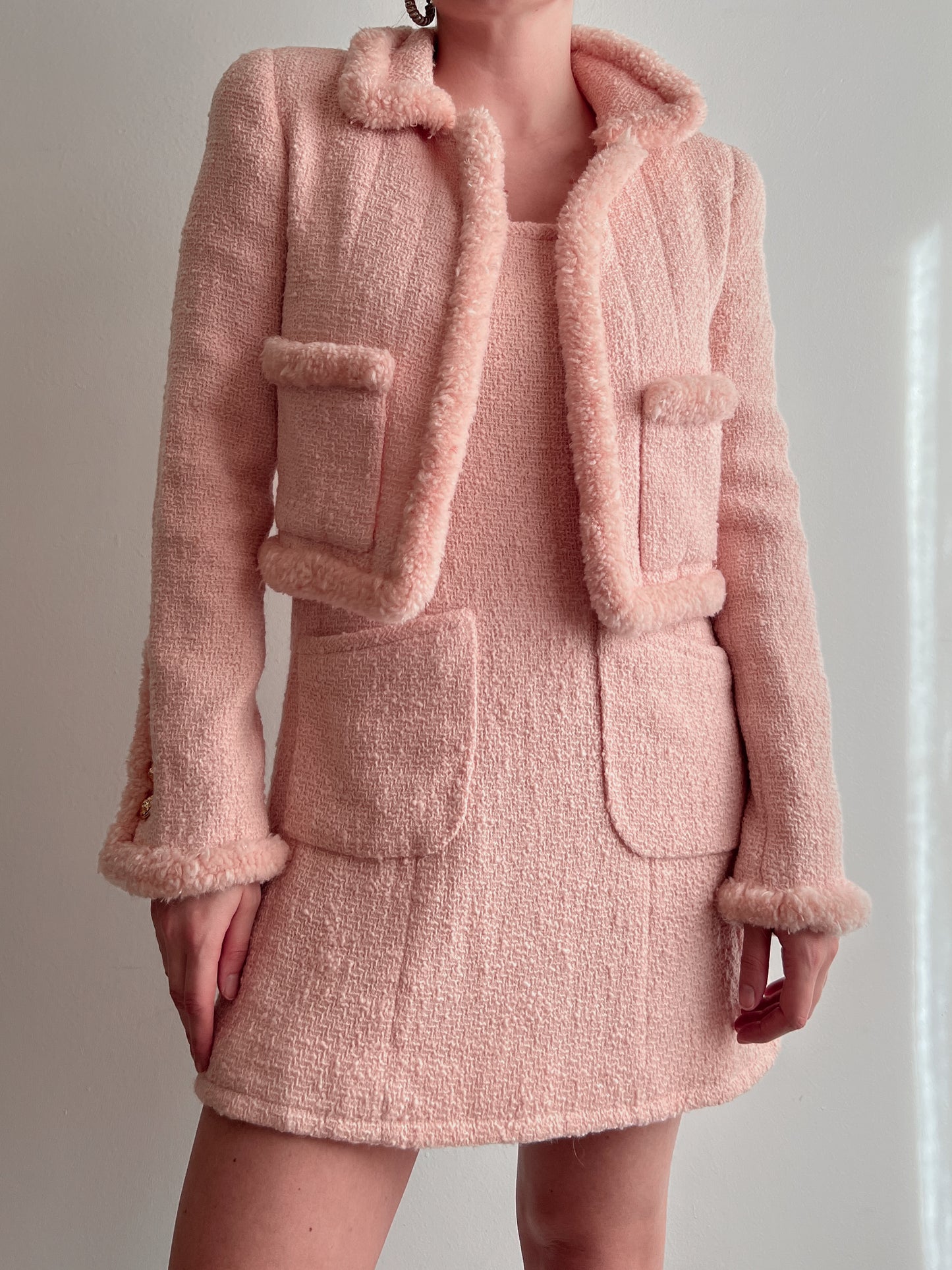 Dreamy tailored pink suit