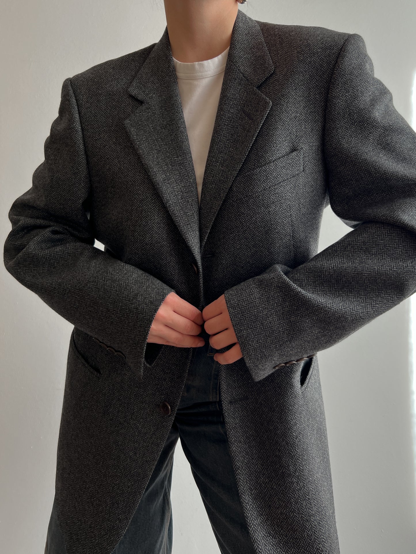 Pure virgin wool grey blazer