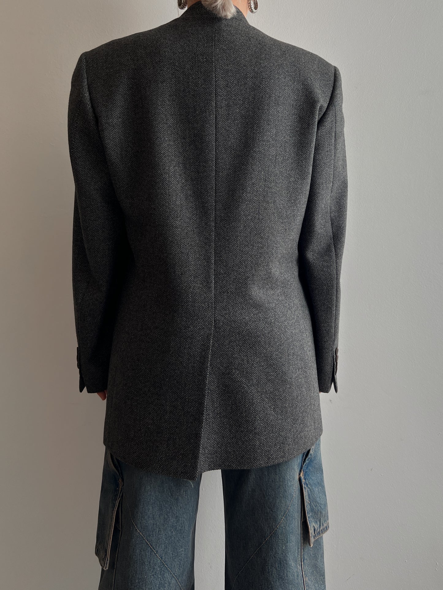 Pure virgin wool grey blazer