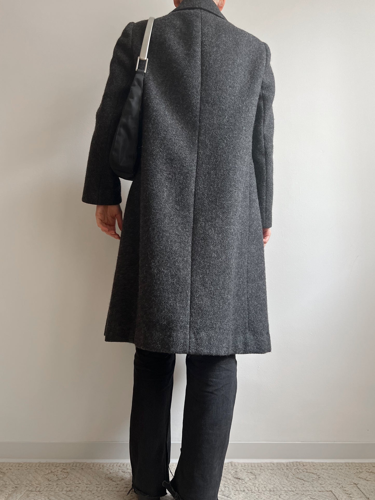 Cappotto grigio in pura lana vergine