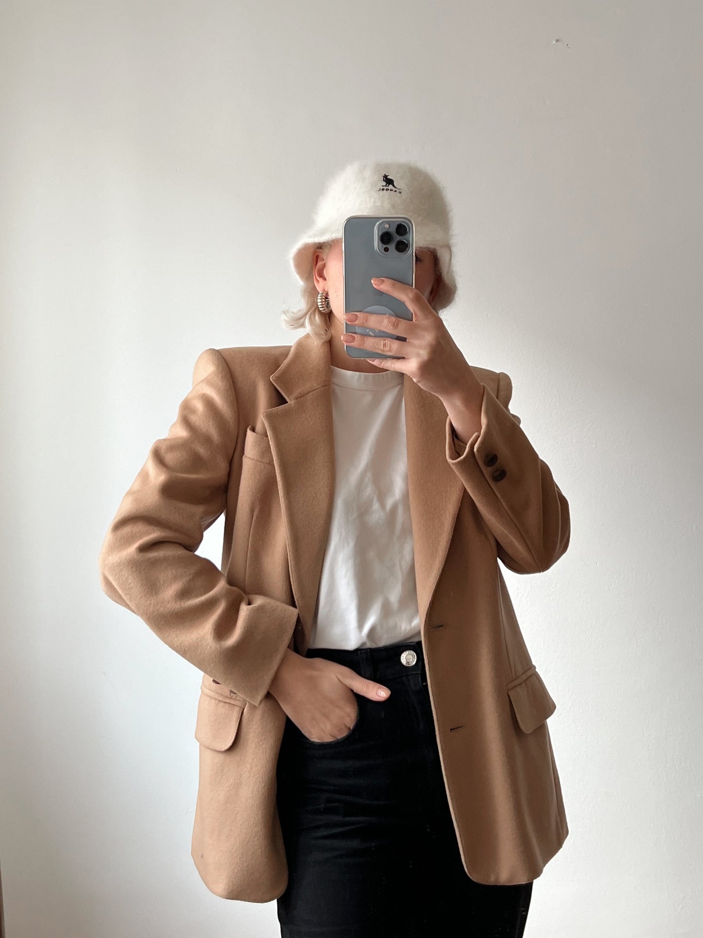 Blazer cammello in lana